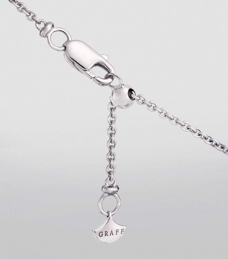 White Gold and Diamond Threads Pendant Necklace WHITE GOLD Image 3