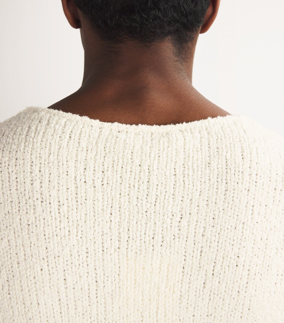 COMMAS Mens Cotton-Cashmere Relaxed Sweater Off White Image 6