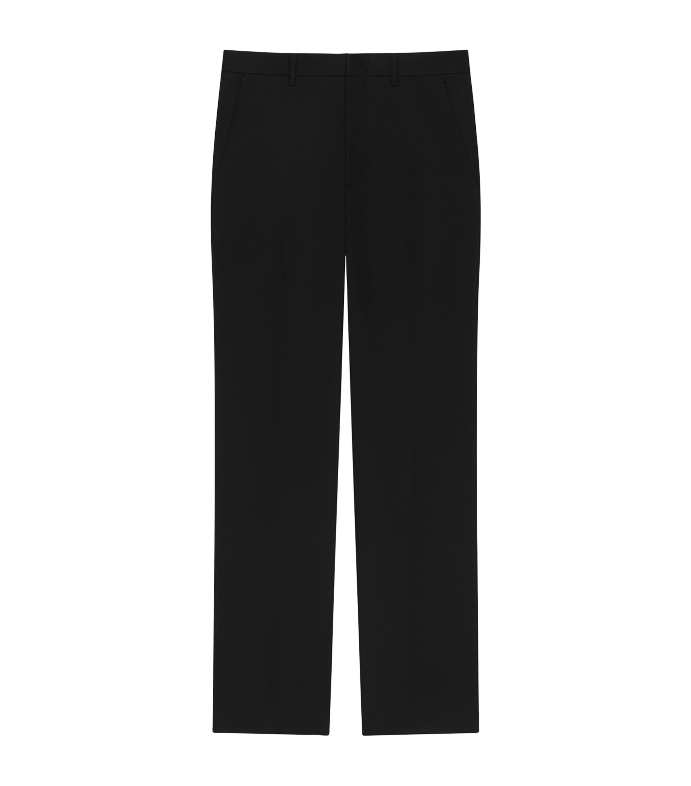 Wool Straight Trousers BLACK Image 1