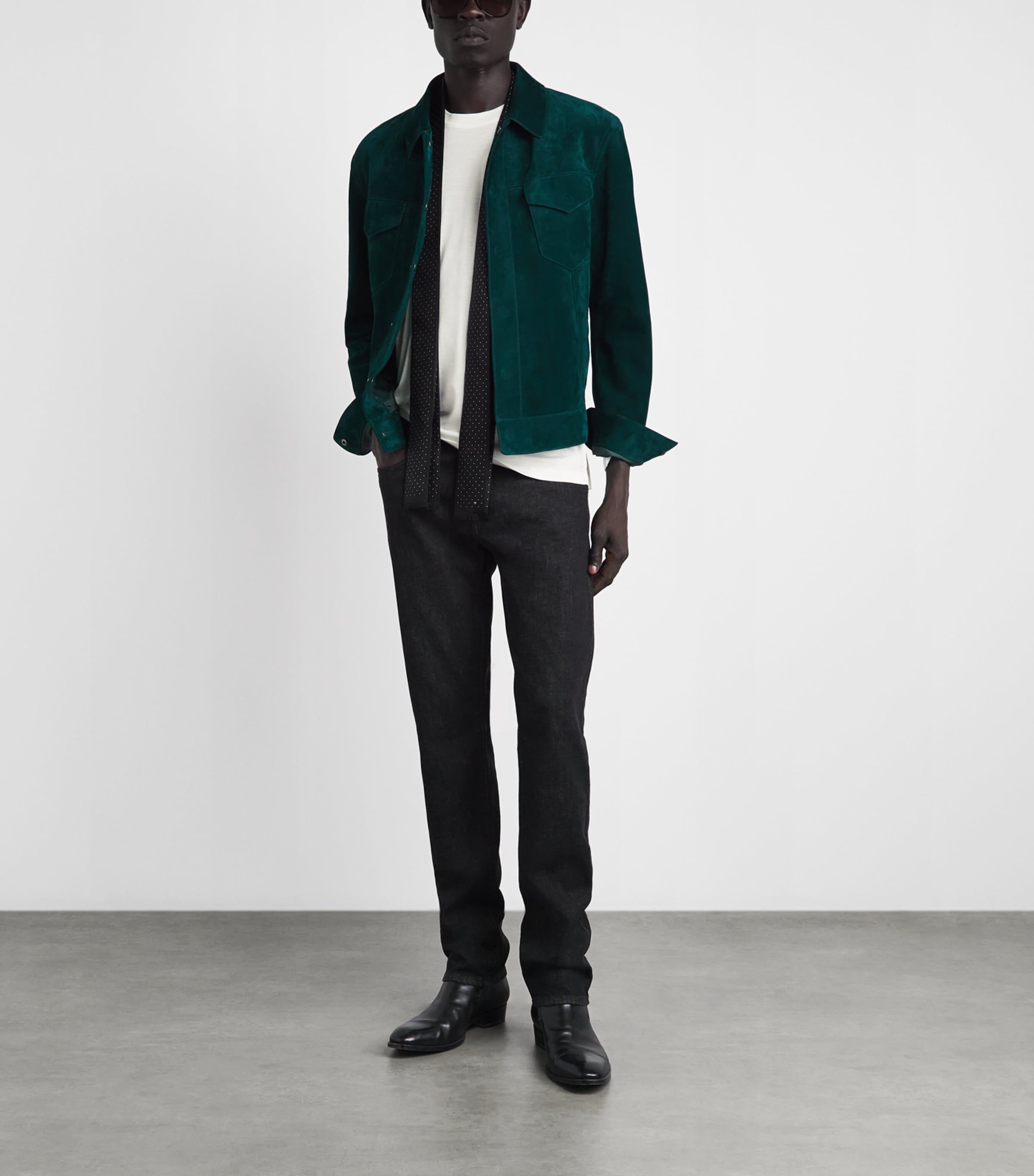 TOM FORD Mens Lyocell-Cotton Long-Sleeve T-Shirt Wab Image 2