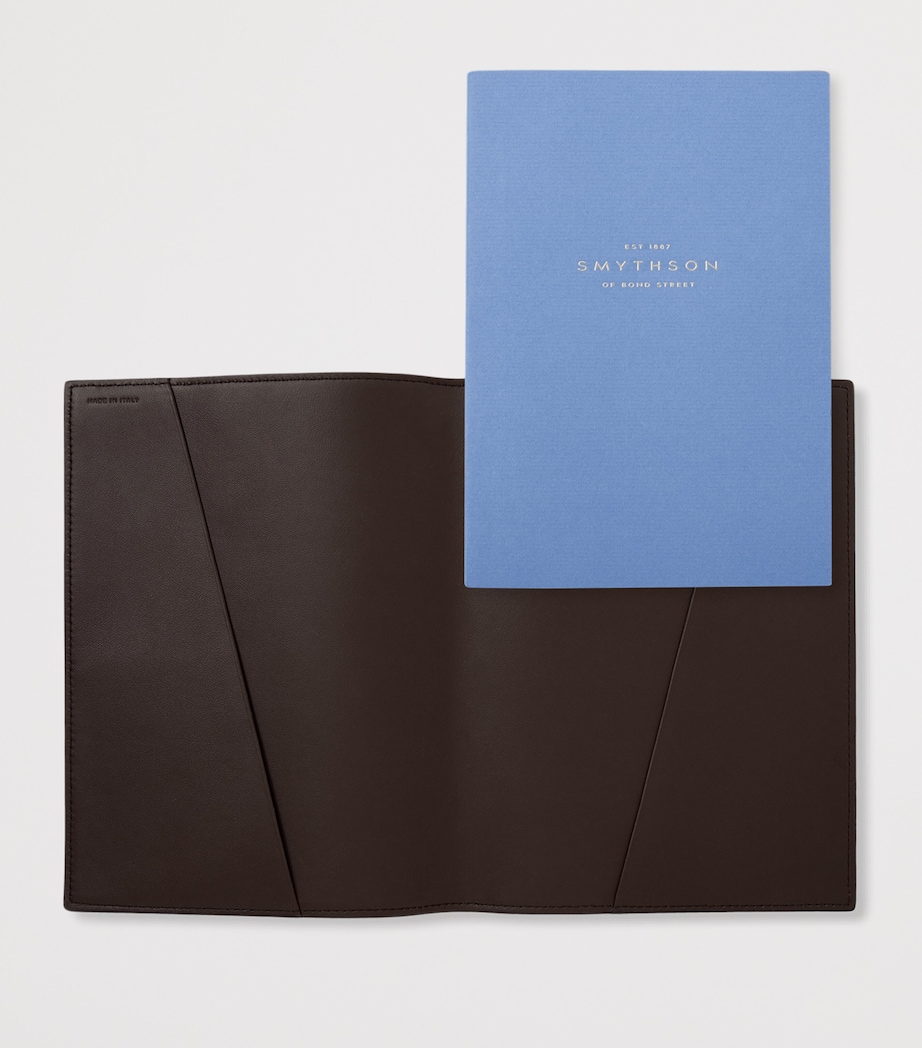 Smythson Calfskin Ludlow Evergreen Refillable Notebook Dark Brown Image 2