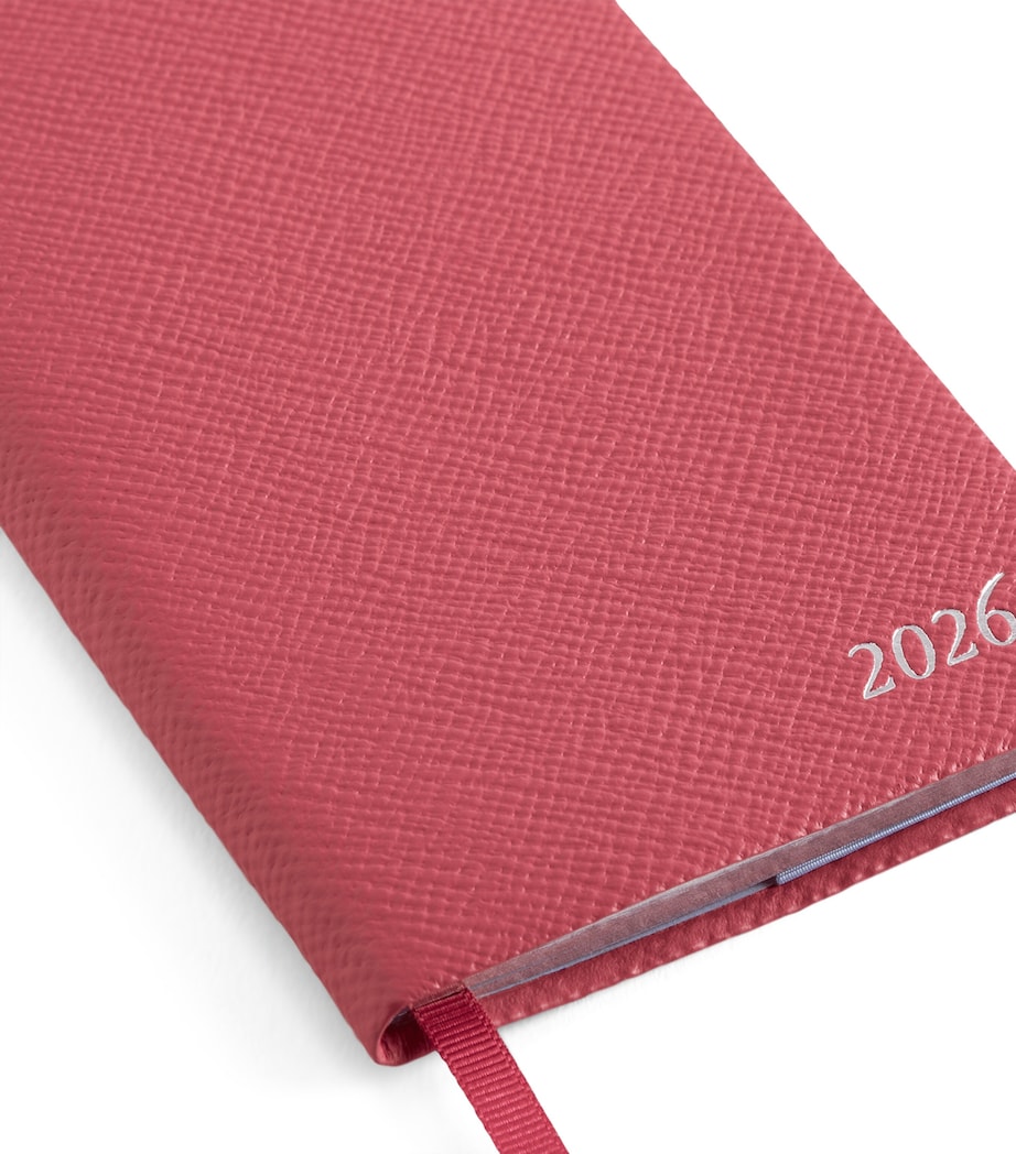 Panama Leather Weekly Diary 2026 RASPBERRY Image 5