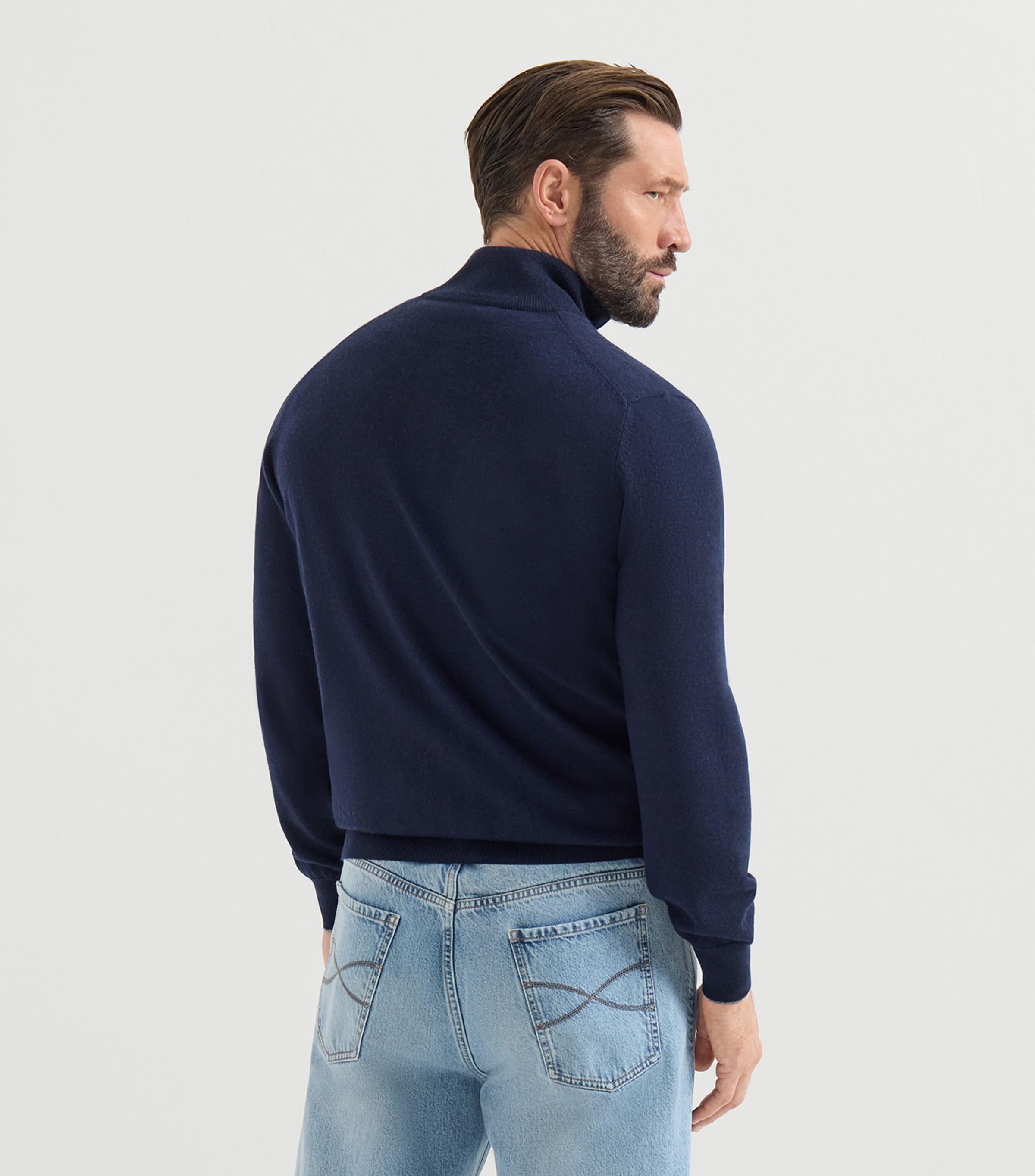 Brunello Cucinelli Mens Cashmere Zip-Up Cardigan Image 5