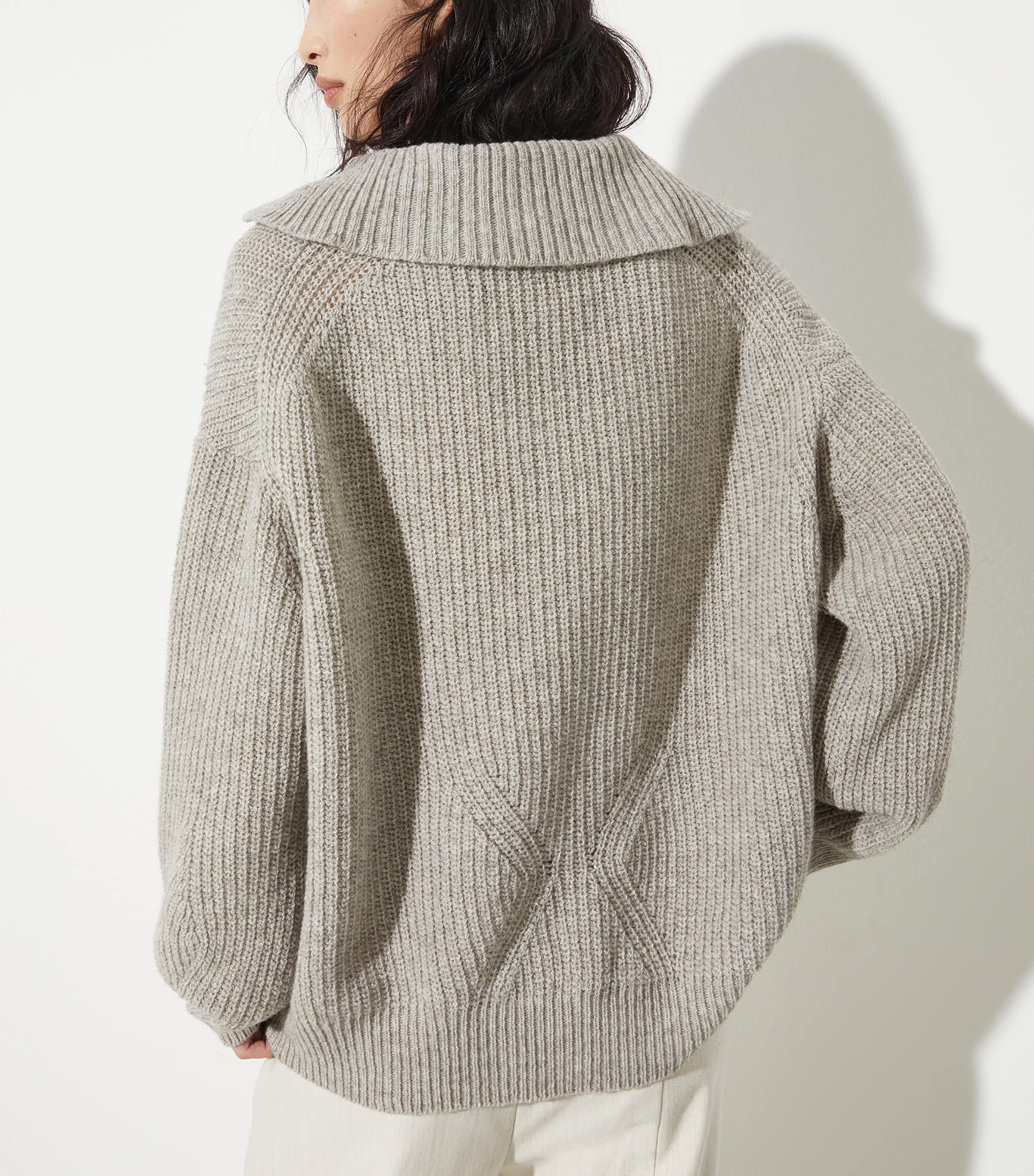 Wool-Blend Oversized Sweater SAND Image 4