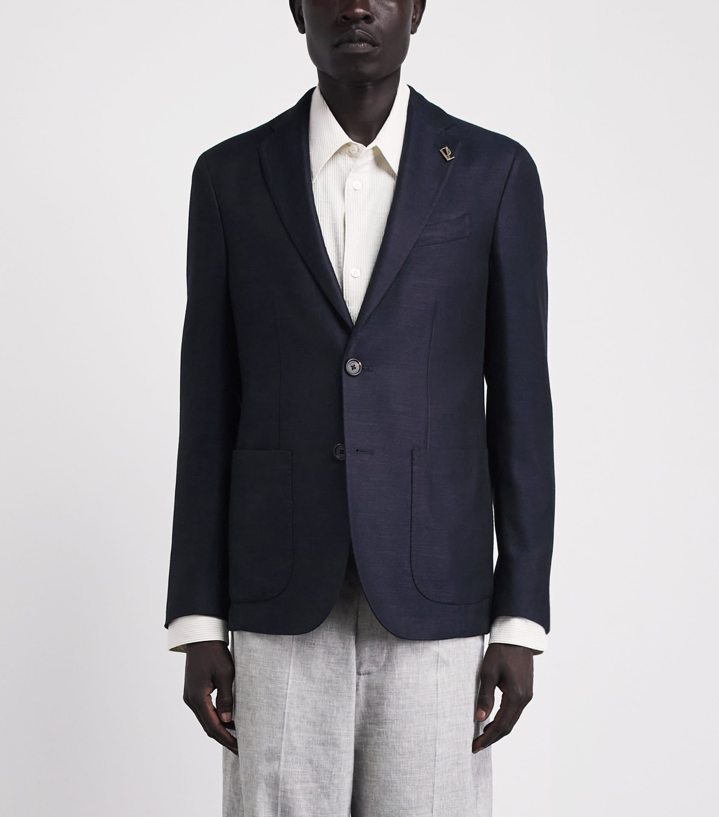 Pal Zileri Mens Brera Blazer Blue Navy Image 4