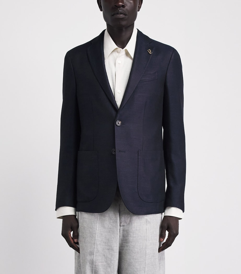 Pal Zileri Mens Brera Blazer Blue Navy Image 4