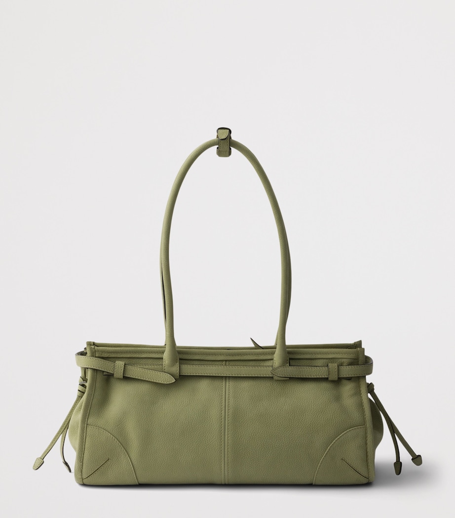Prada Medium Nubuck Bonnie Shoulder Bag Green Image 3