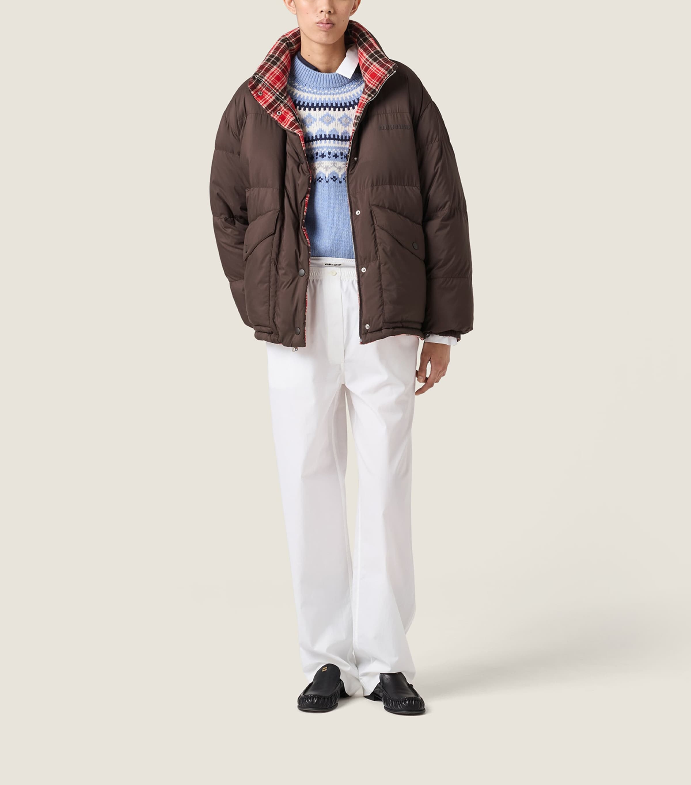 Down Technical Pongé Reversible Jacket F0789 Image 2