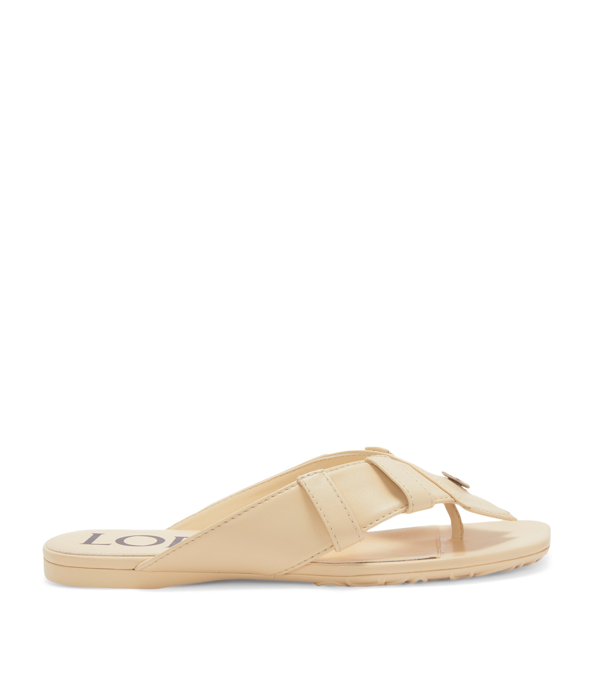 Loewe Toy Panta Toe Post Sandals In Neutral