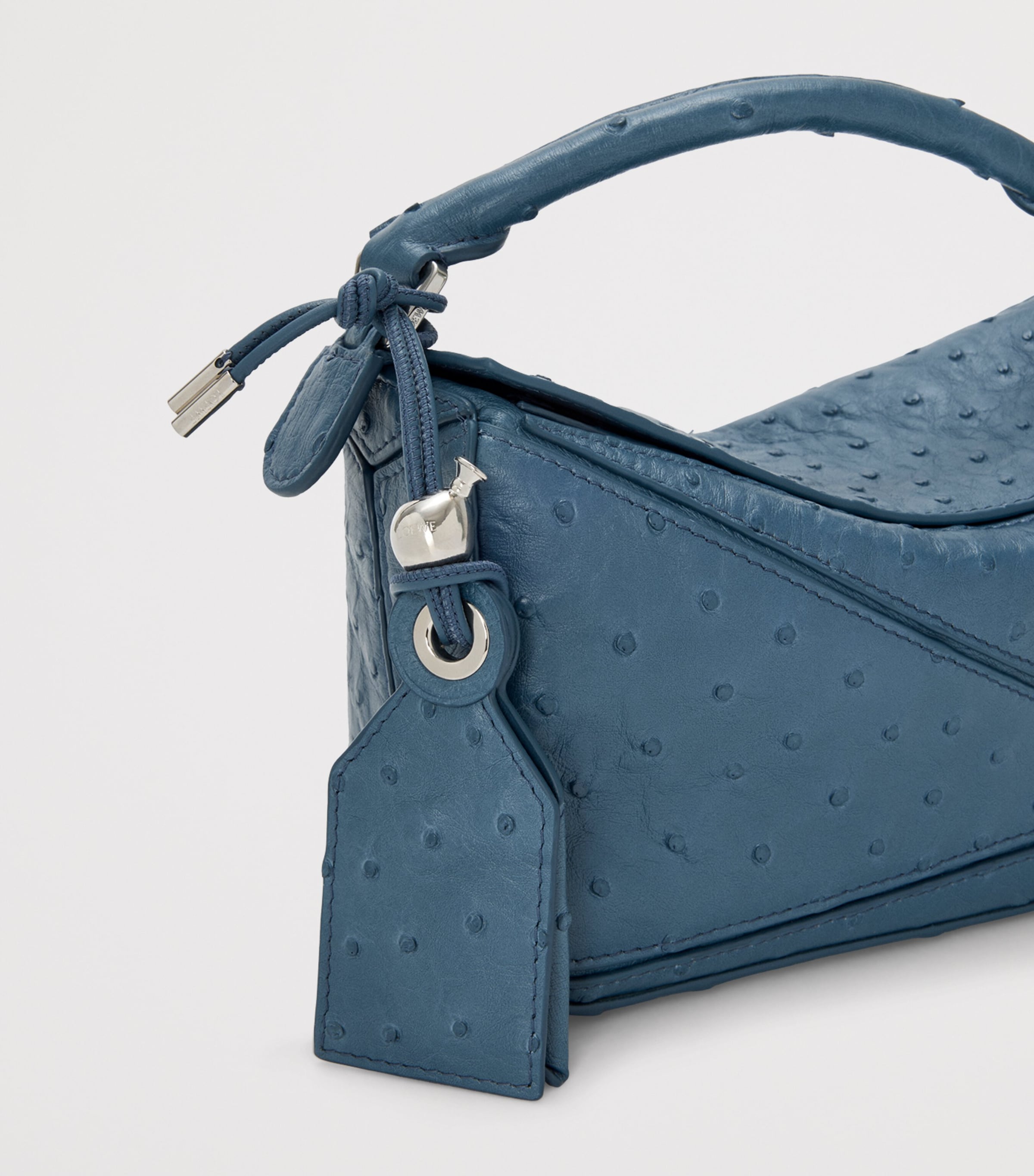 Mini Leather Puzzle Top-Handle Bag DENIM Image 9
