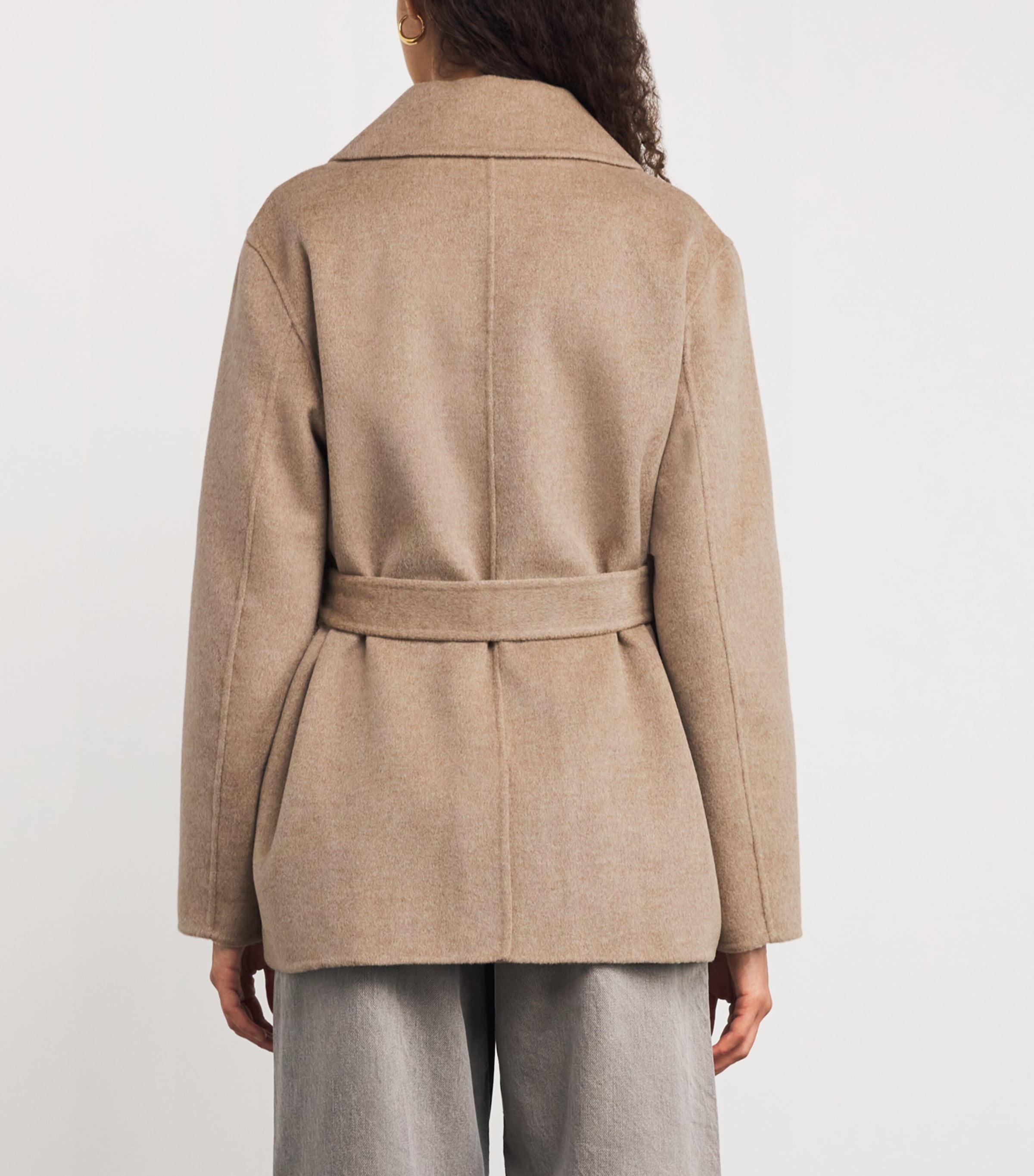 Wool-Blend Fringe Jacket BEIGE Image 4