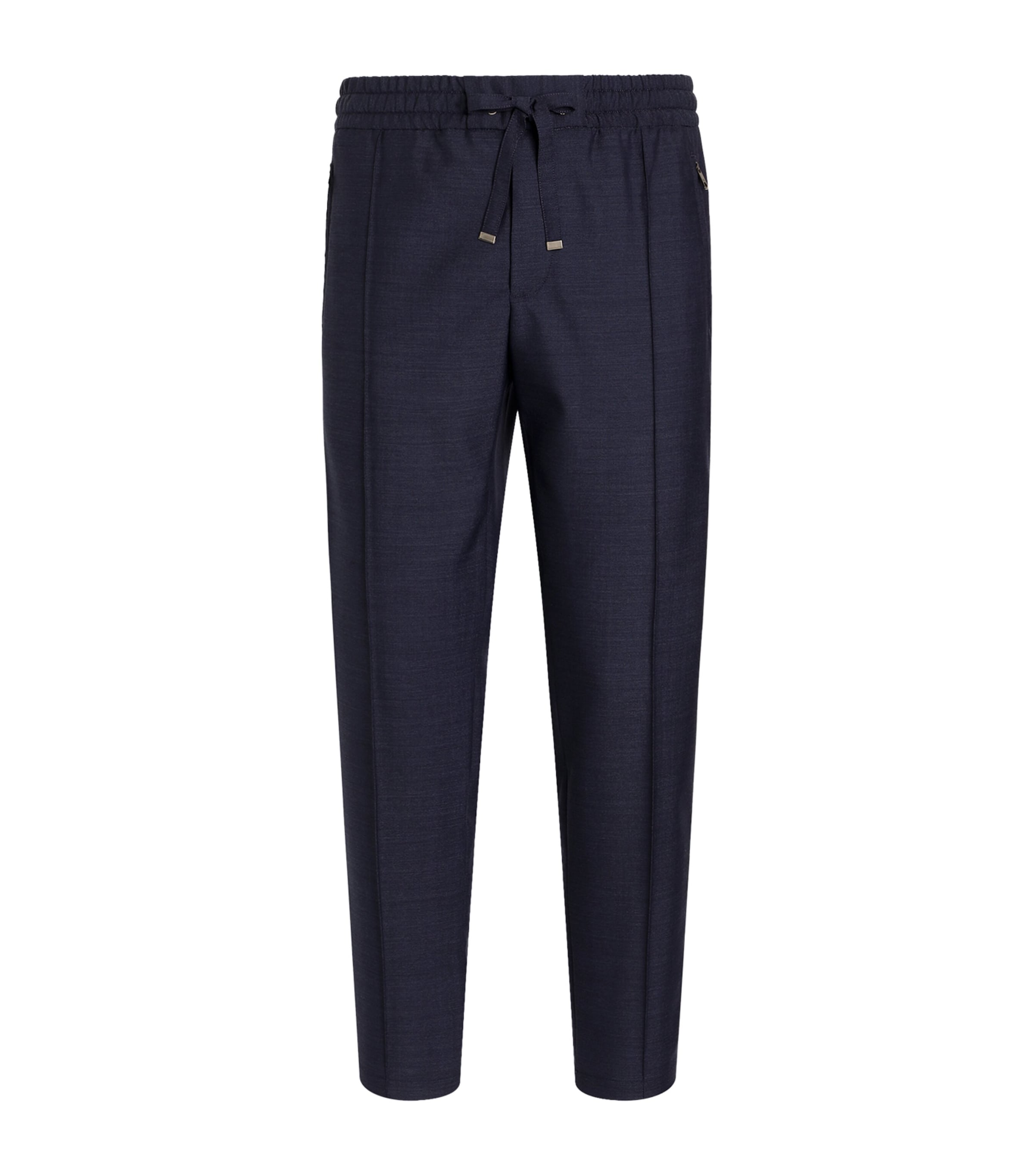 Dolce&Gabbana Mens Virgin Wool Drawstring Trousers Light Blue B Image 1