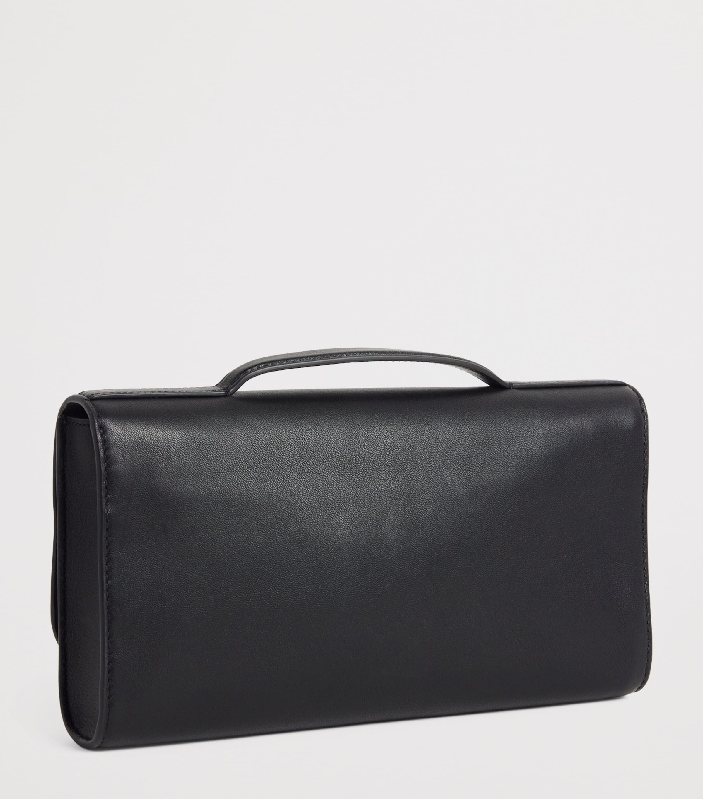 Mulberry Leather Lily Clutch Bag Black Image 3