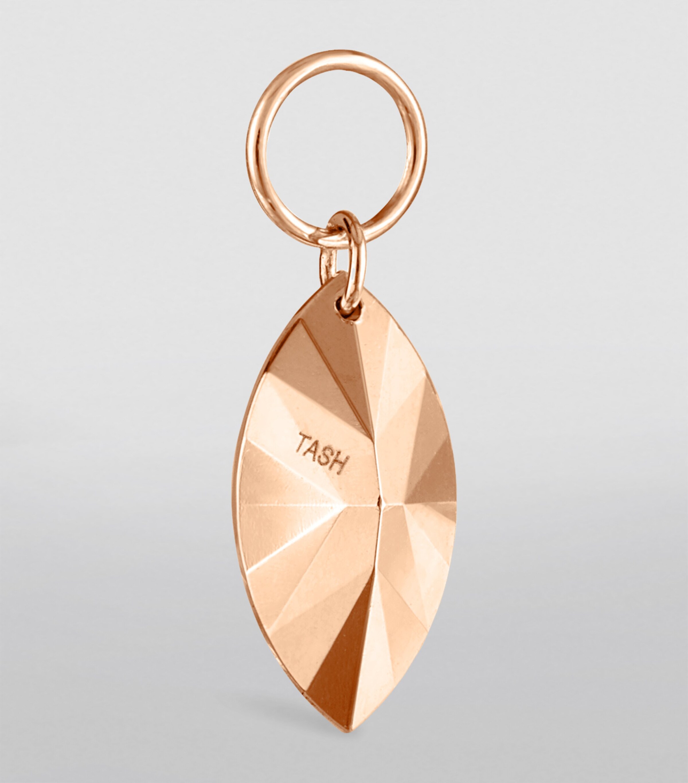 Faceted Gold Marquise Charm (9mm) ROSE GOLD Image 3