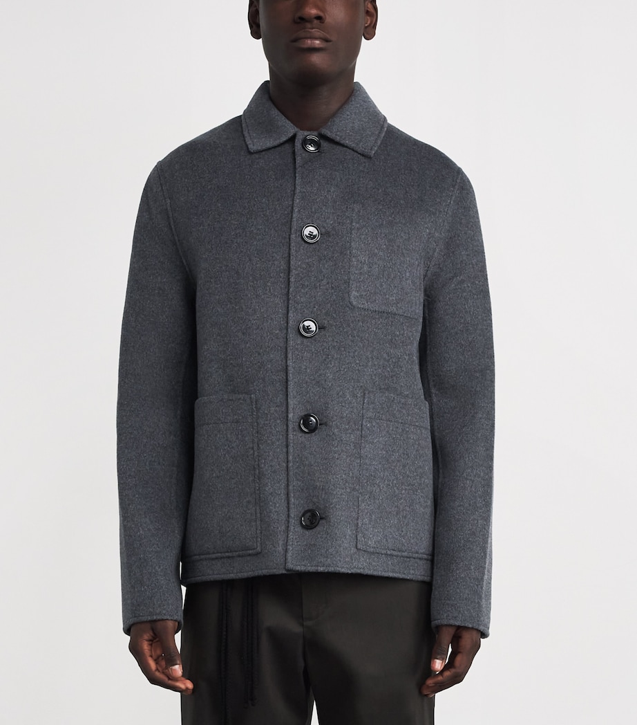 Wool-Cashmere Overshirt 055 - GRIS CHINE Image 3