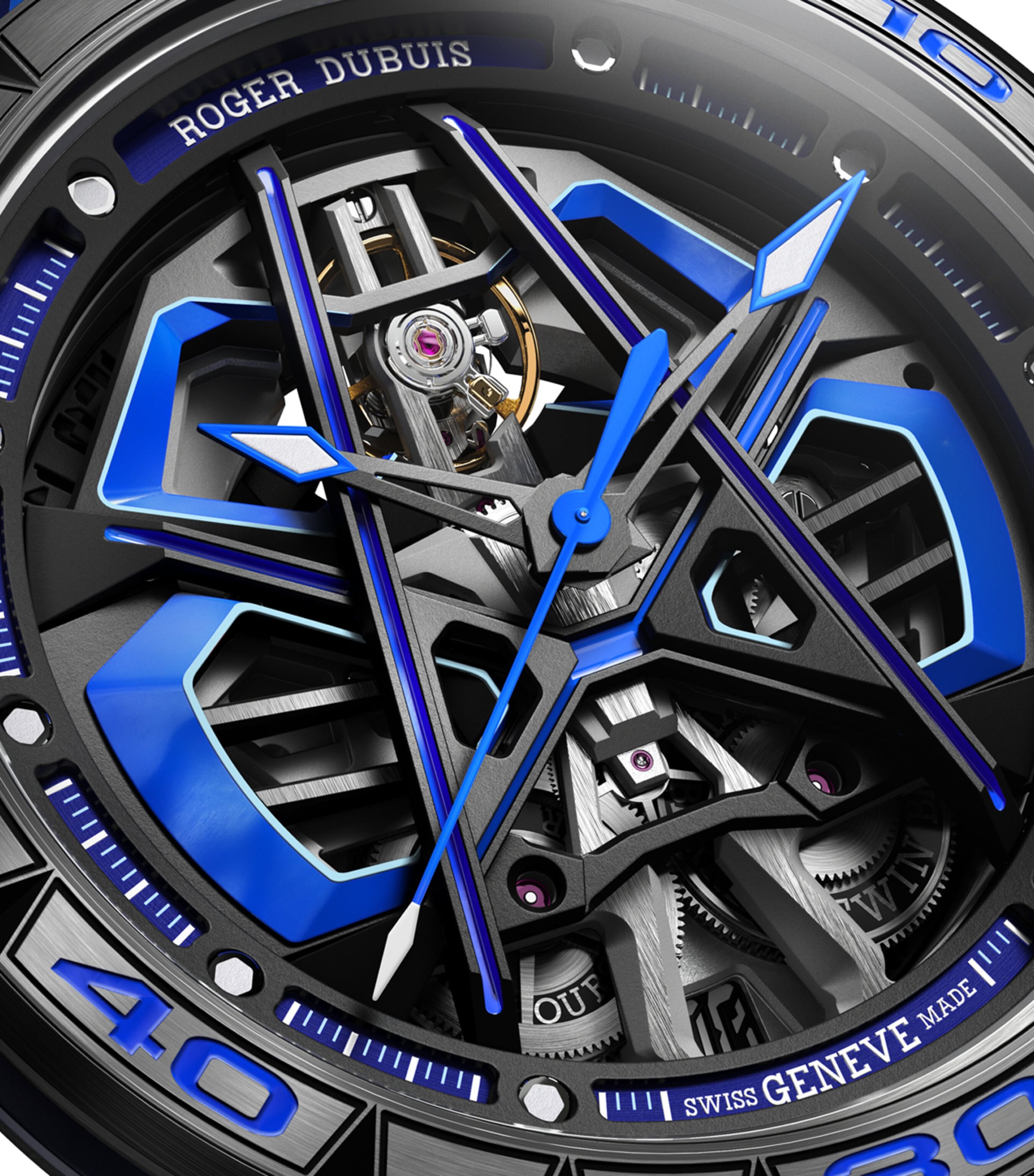 Carbon Excalibur Spider Huracan Sterrato MB Watch 45mm BLUE Image 3