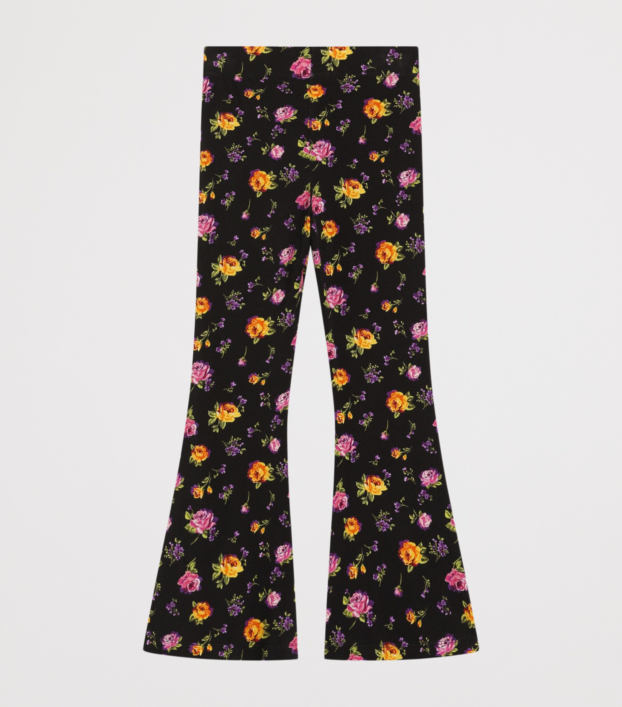 Dolce&Gabbana Kids Floral Flared Leggings (8-12+ Years) Rose/mazzolini Image 2