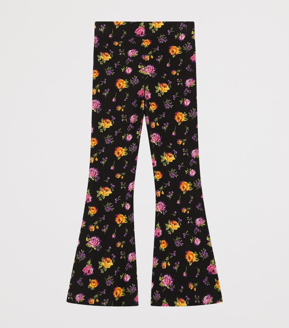 Dolce&Gabbana Kids Floral Flared Leggings (8-12+ Years) Rose/mazzolini Image 2