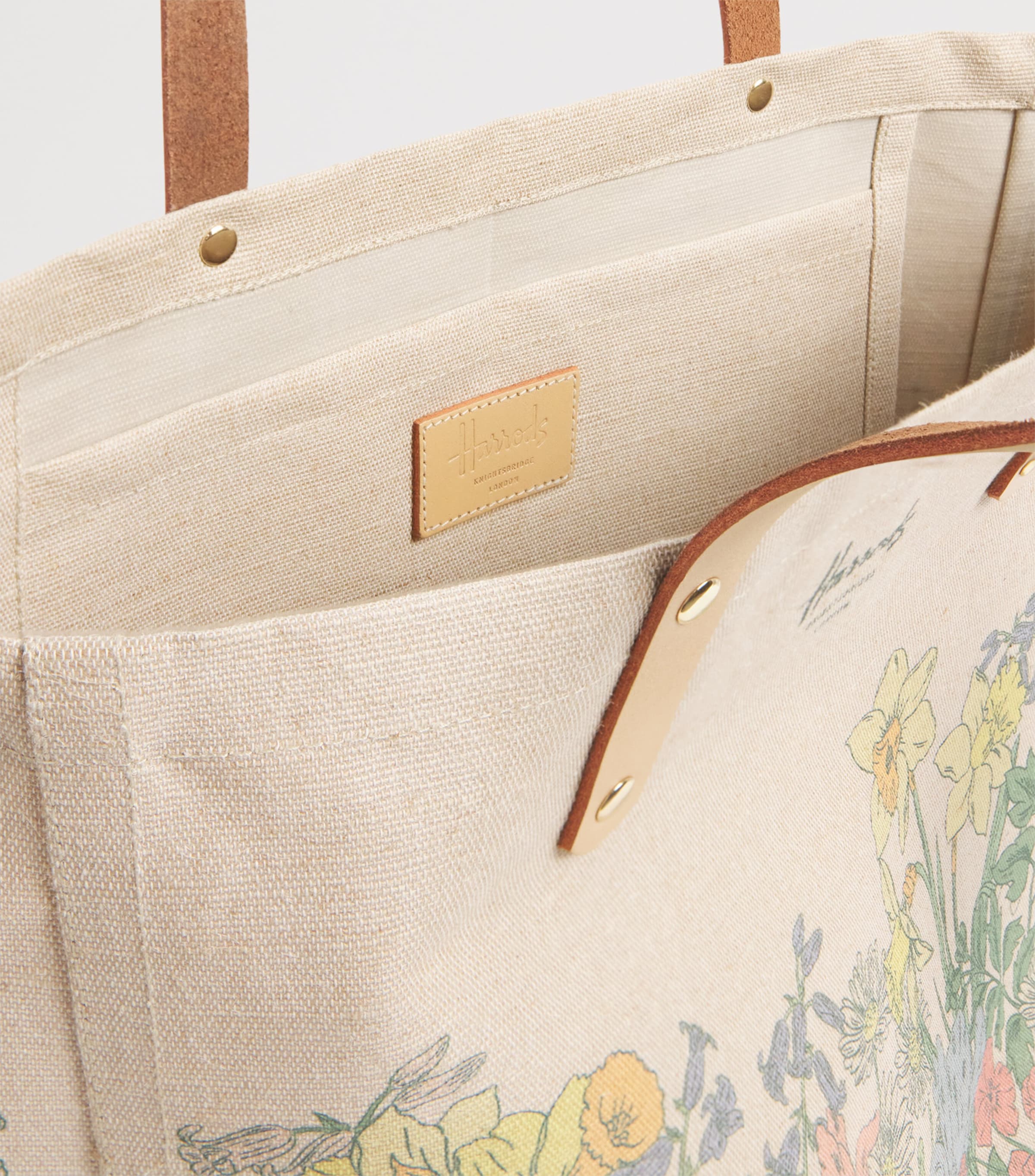 Large Canvas Easter Market Tote Bag CREAM Image 3