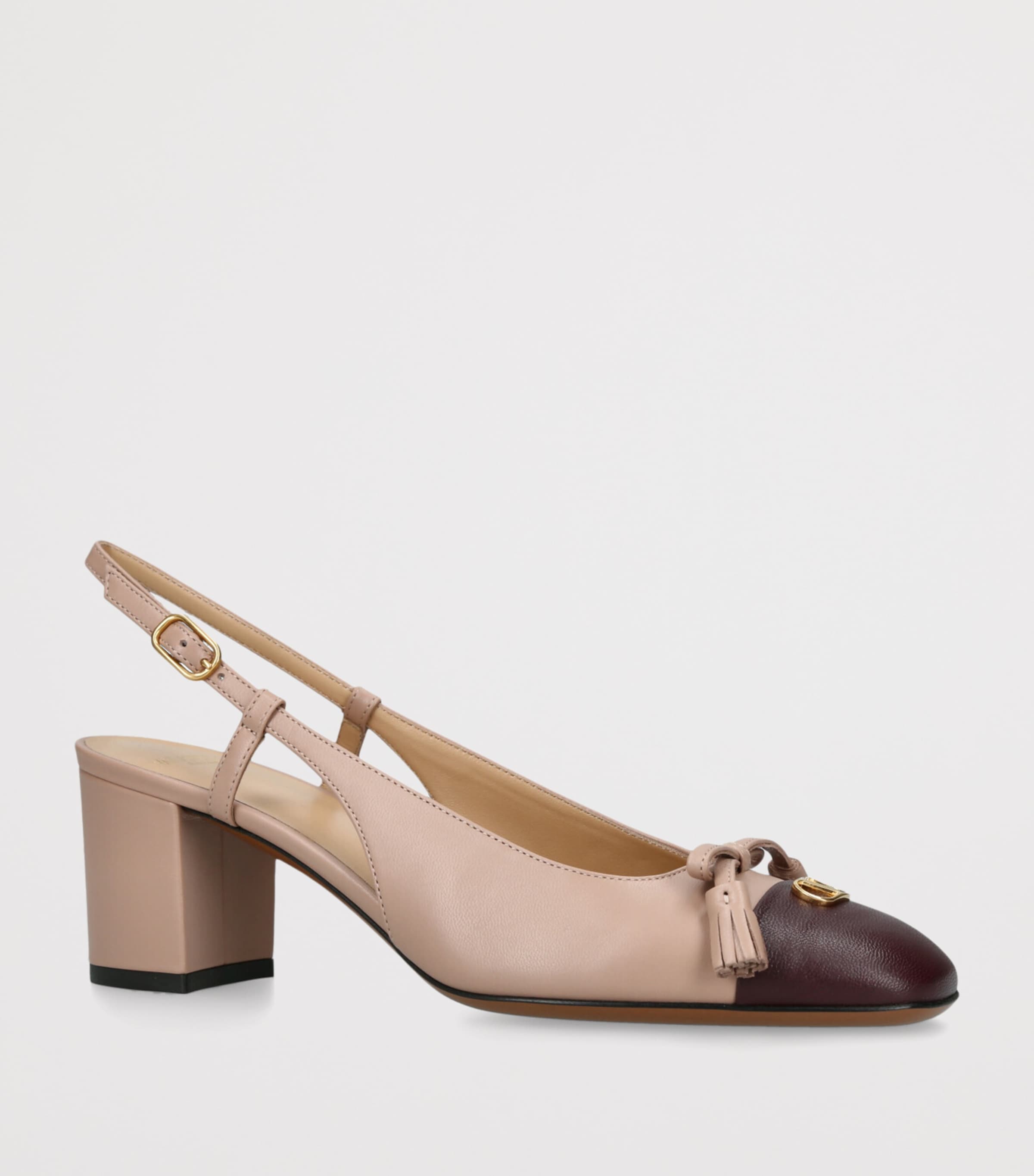 Leather Valet du Roi Slingback Pumps 60 BLUSH Image 3