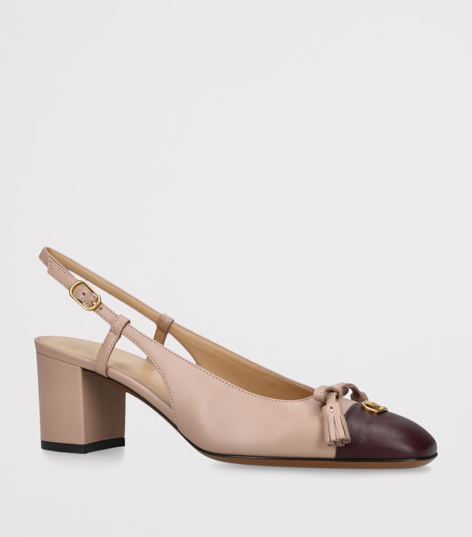 Leather Valet du Roi Slingback Pumps 60 BLUSH Image 3