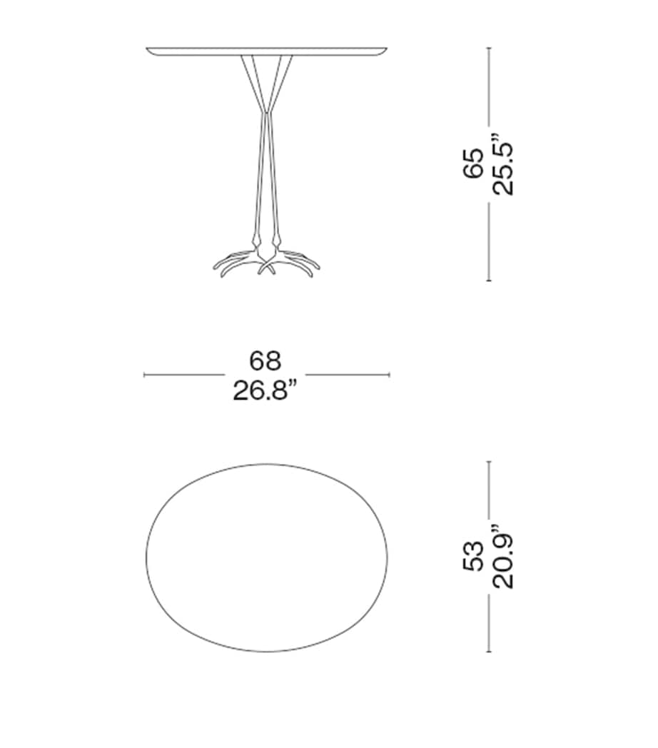 Bronze Traccia Side Table GOLD Image 2
