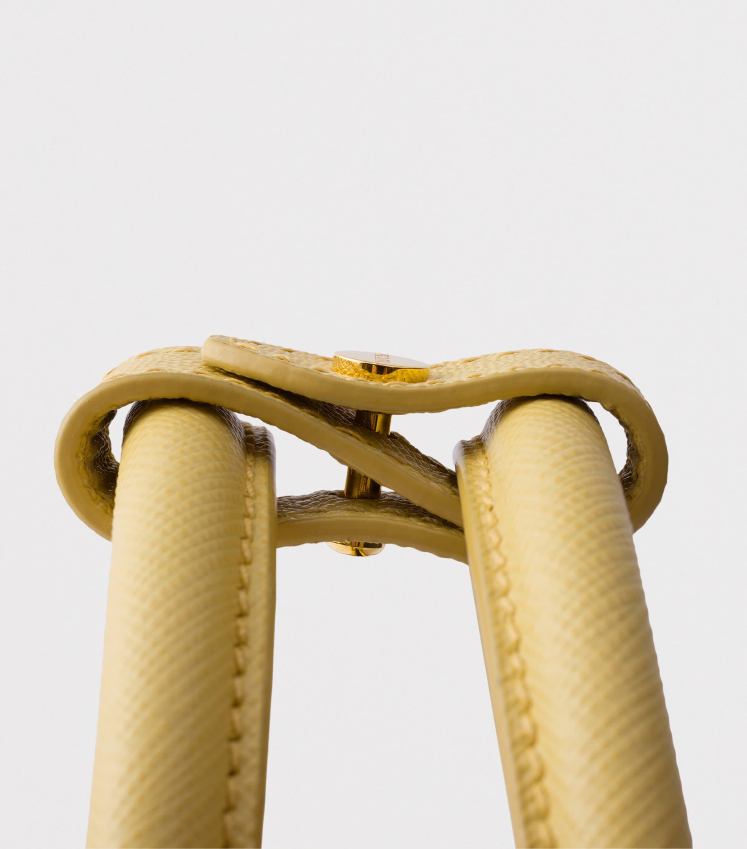 Prada Small Leather Galleria Top-Handle Bag Yellow Image 6