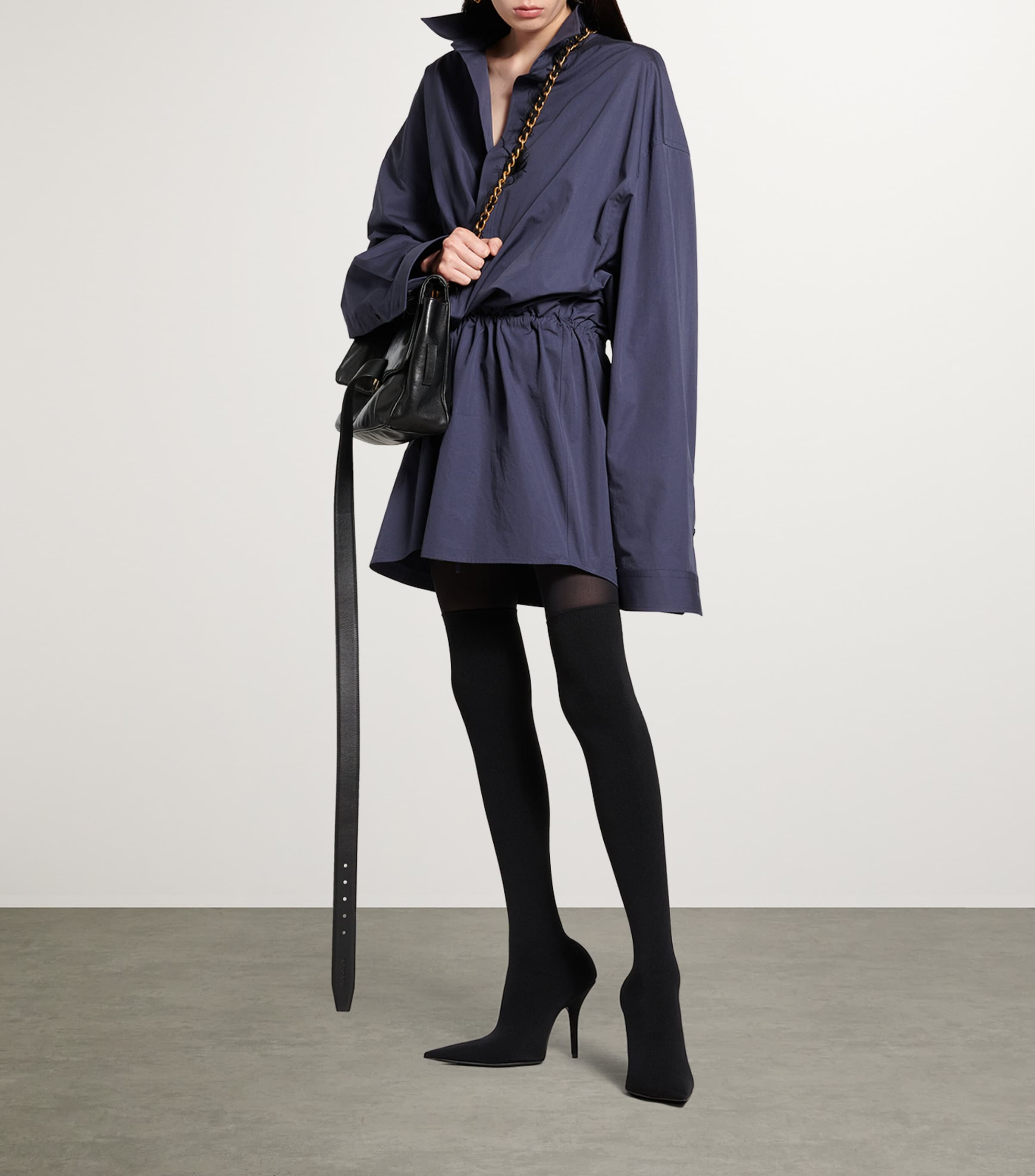 Cotton Mini Shirt Dress 4530 Image 4