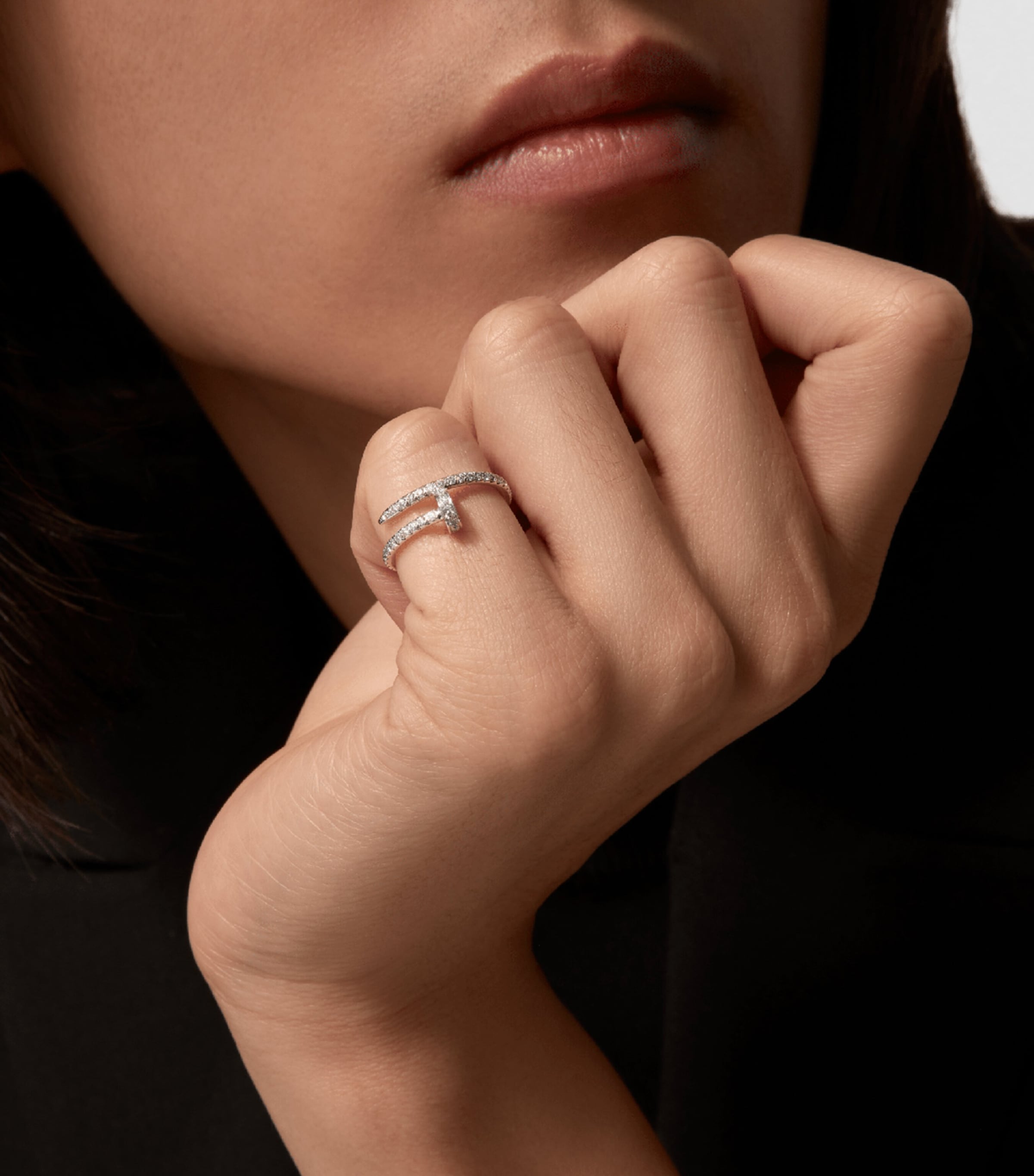 White Gold and Diamond Juste un Clou Ring WHITE GOLD Image 6