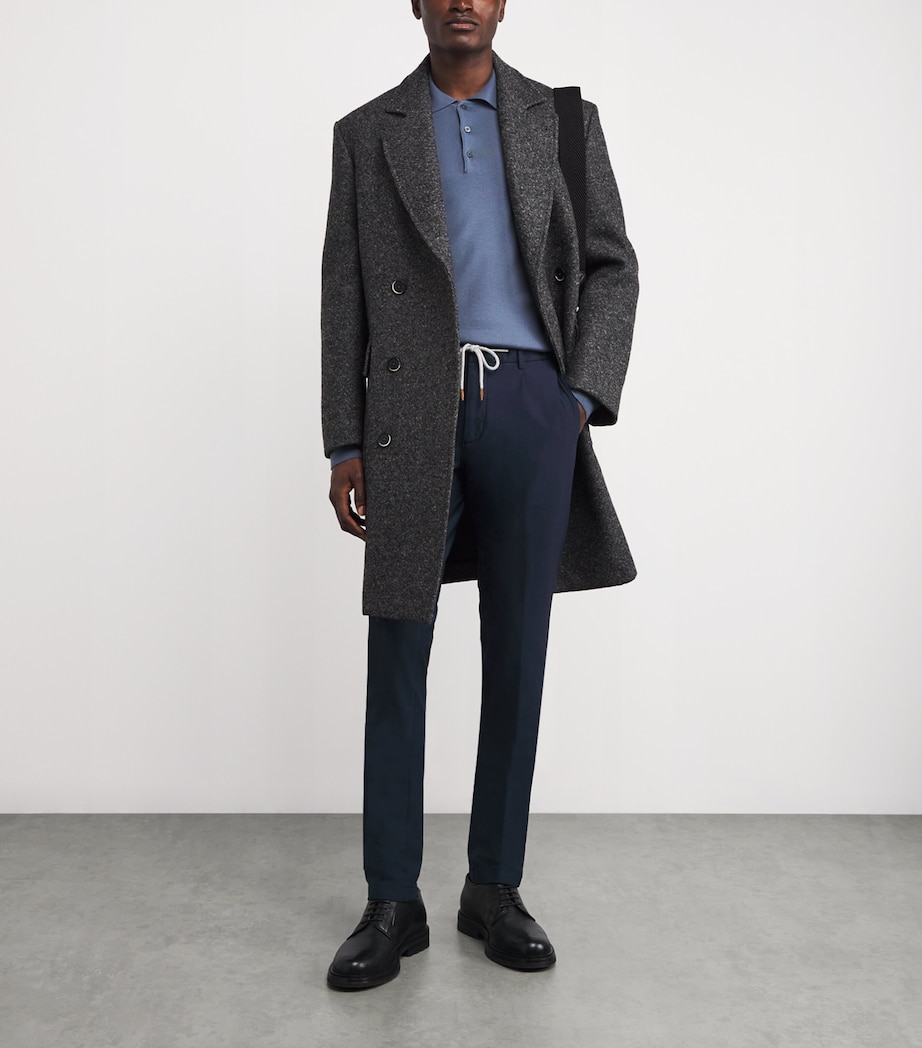 Cotton-Blend Drawstring Trousers BLU Image 2