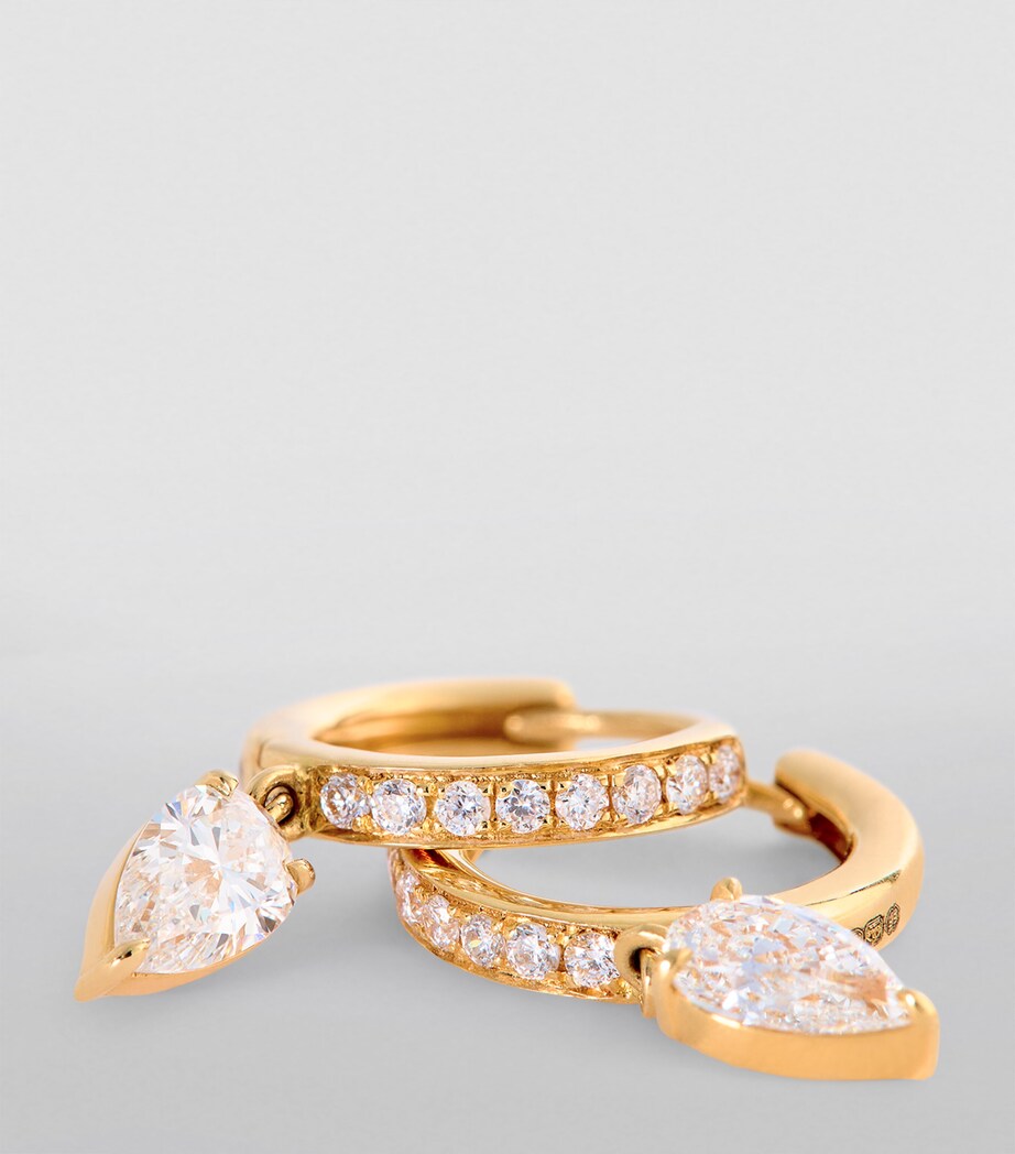 Eva Fehren Yellow Gold and Diamond Boa Hoop Earrings Yellow Gold Image 6