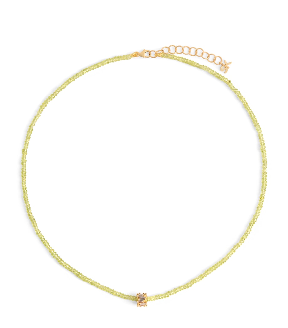 Suzanne Kalan Yellow Gold, Diamond and Chrysoberyl Infinite Beaded Necklace Yg/cr/wd Image 1