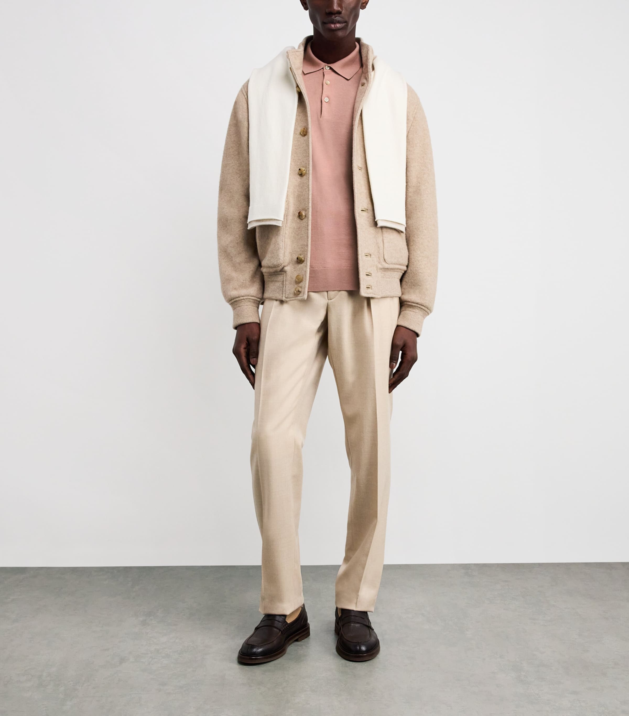 Cotton-Cashmere Polo Shirt E.9-ROSA Image 2