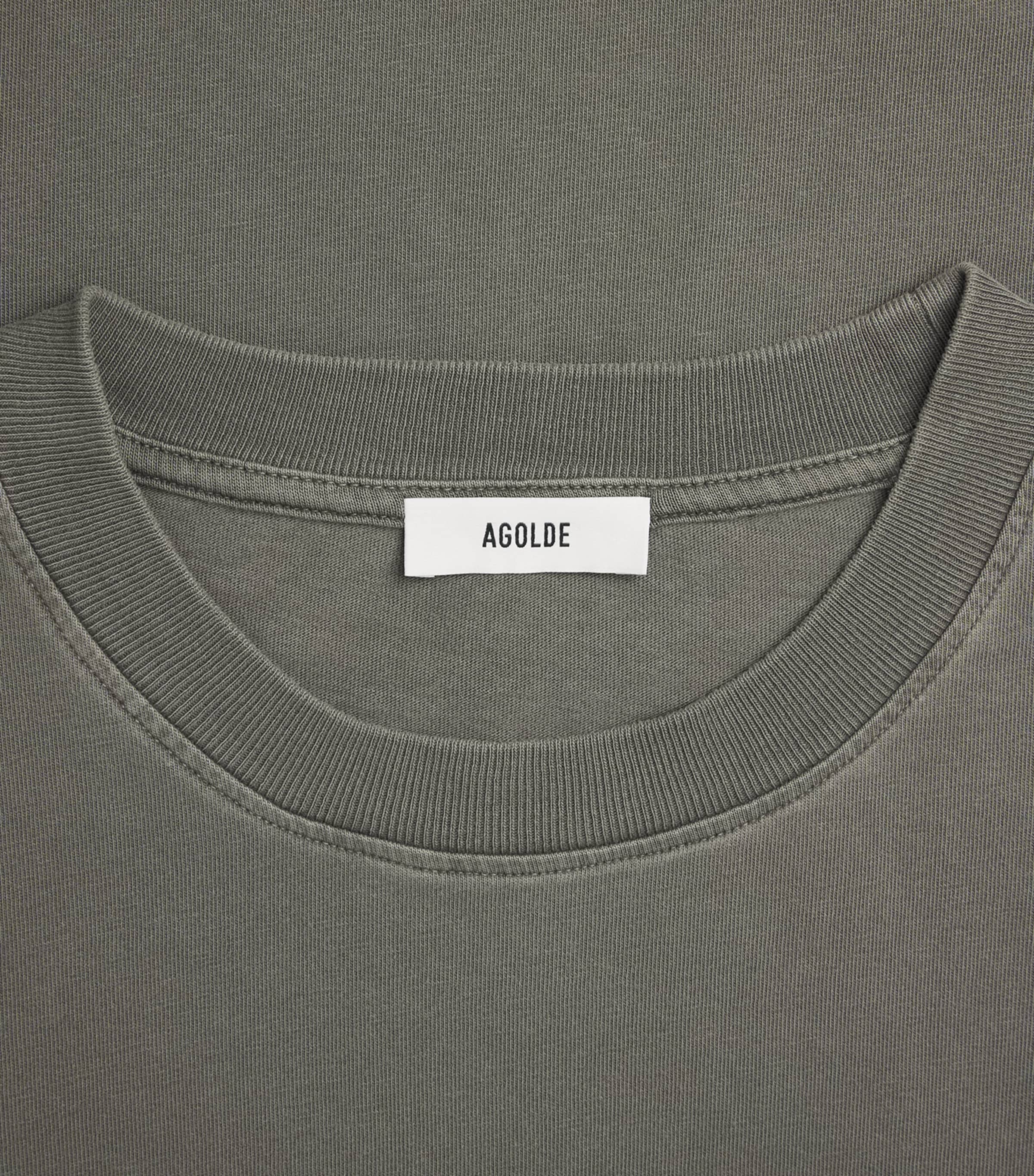 AGOLDE Mens Cotton Asha T-Shirt Millstone Image 6