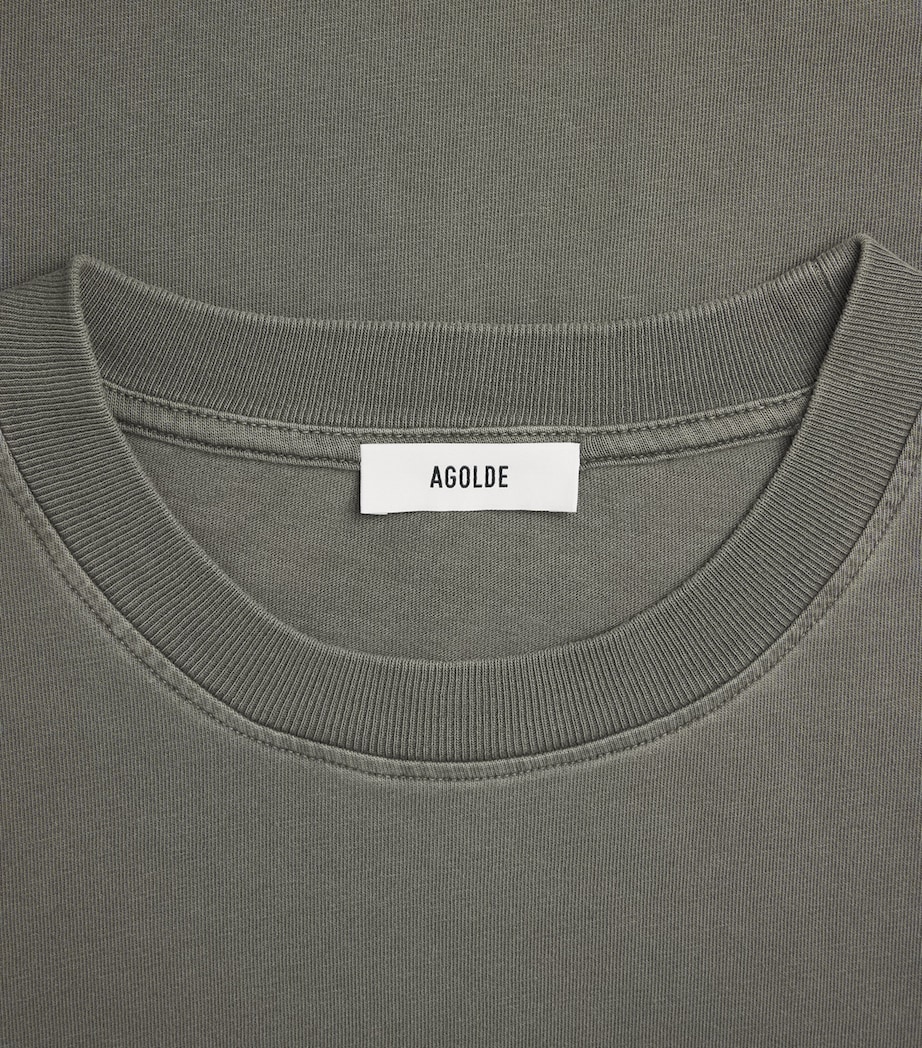 AGOLDE Mens Cotton Asha T-Shirt Millstone Image 6
