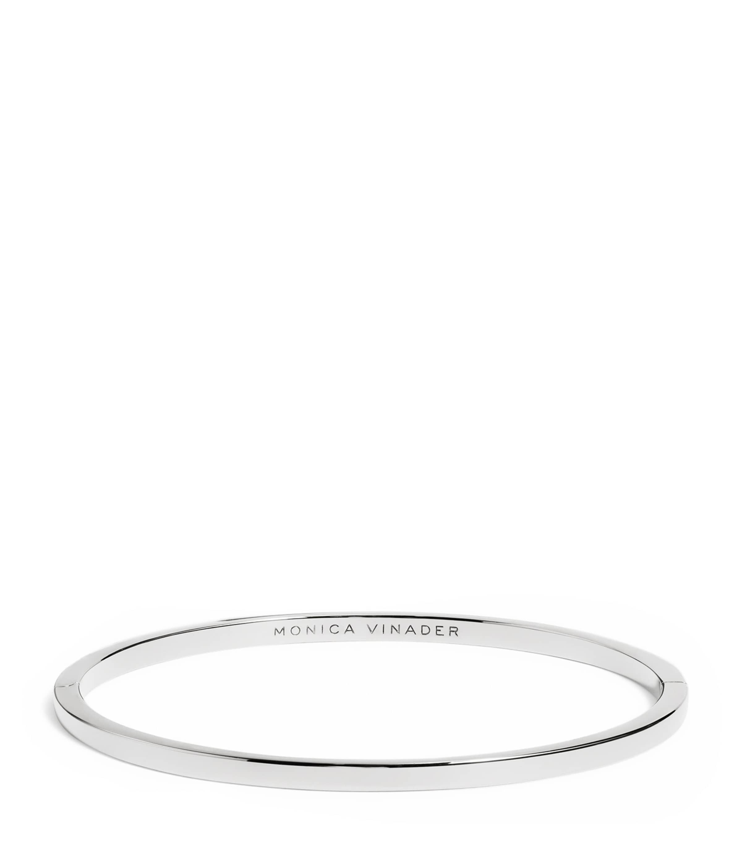 Monica Vinader Sterling Silver Essential Slim Bangle Silver Image 1