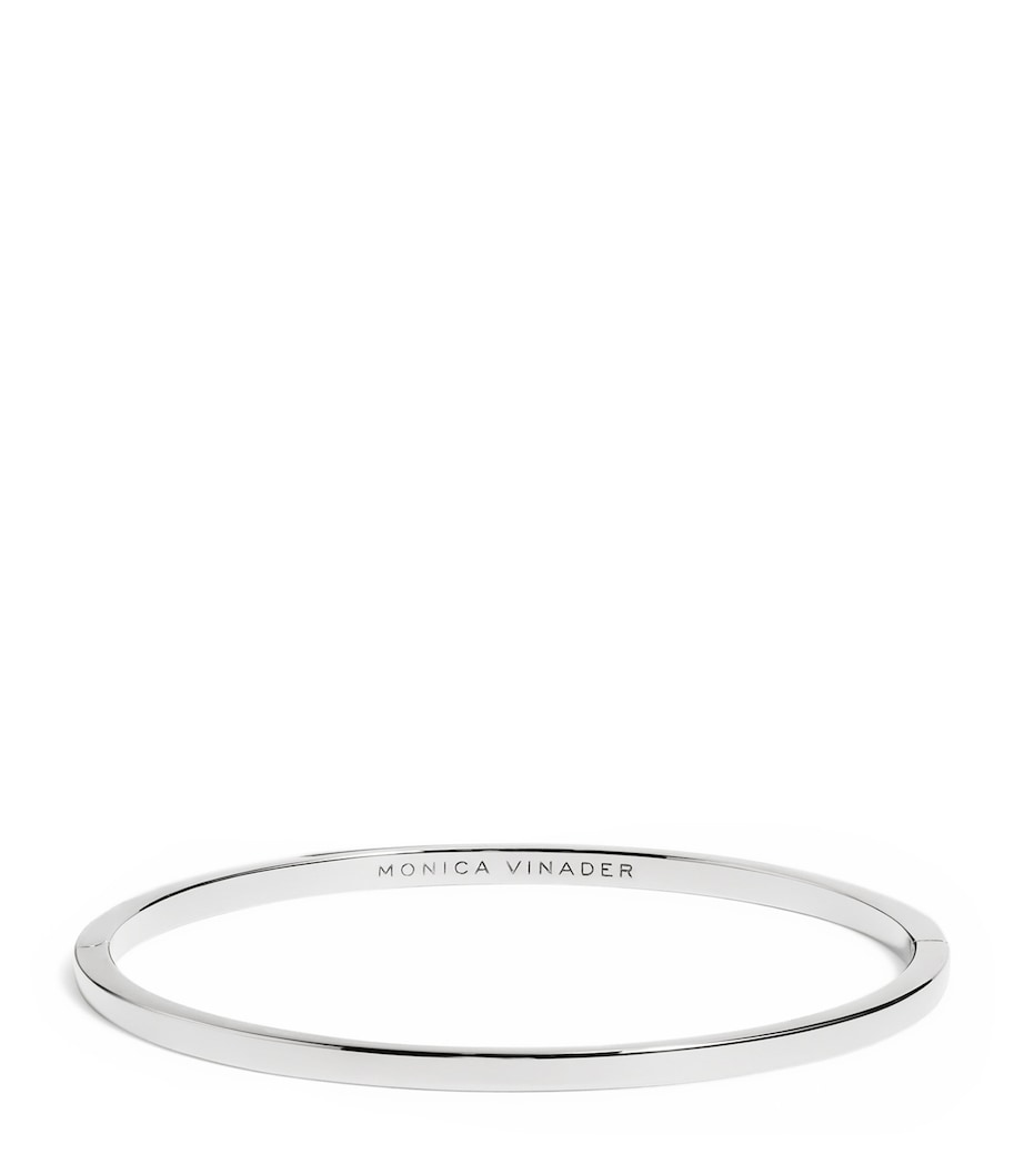 Monica Vinader Sterling Silver Essential Slim Bangle Silver Image 1