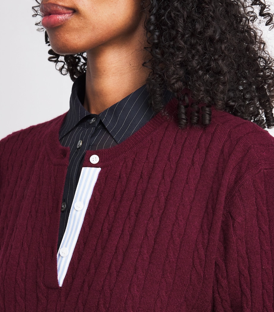 Wool-Cashmere Sweater BURGUNDY Image 6