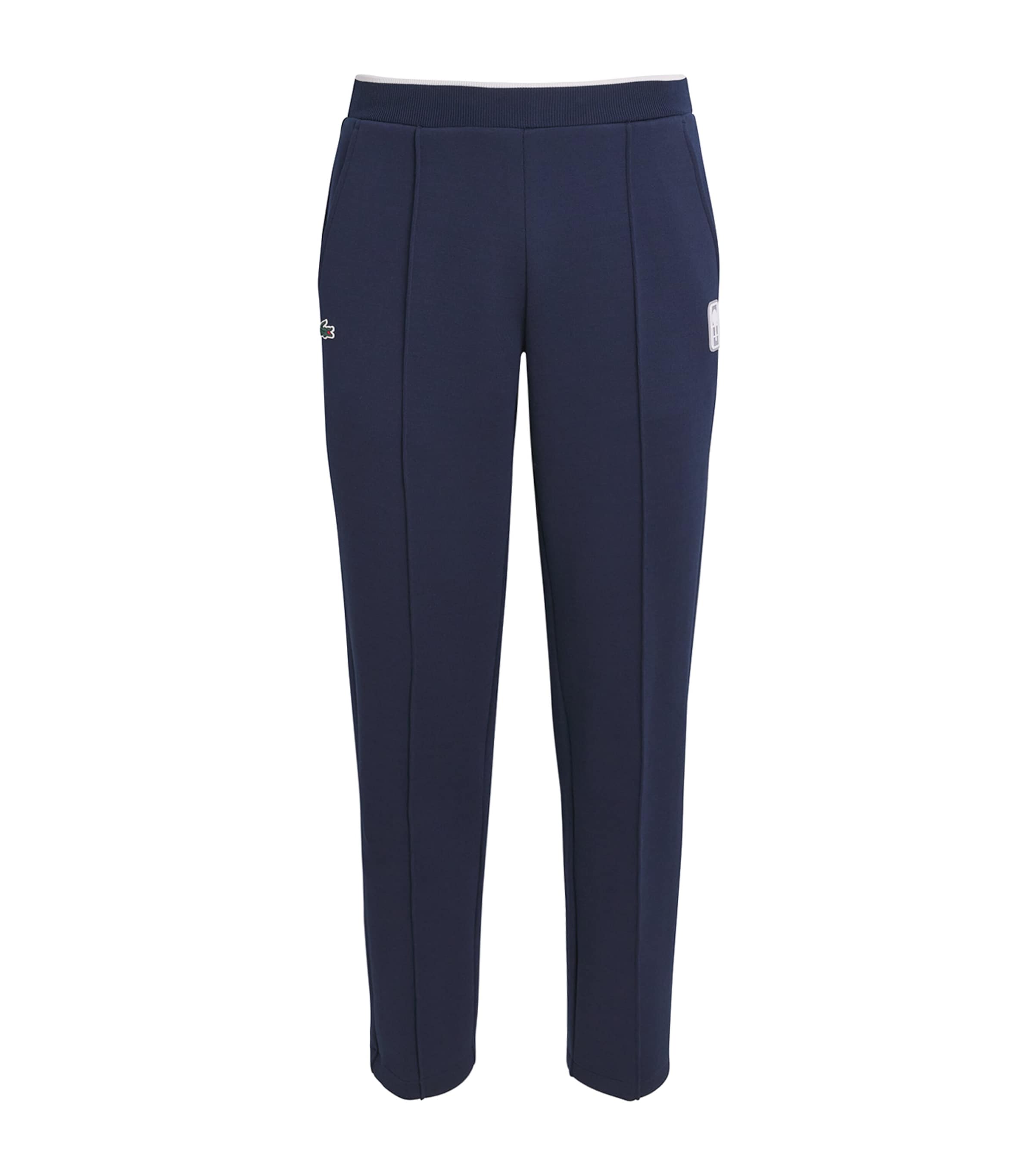 Lacoste Mens Jersey Straight Sweatpants Navy Blue Image 1