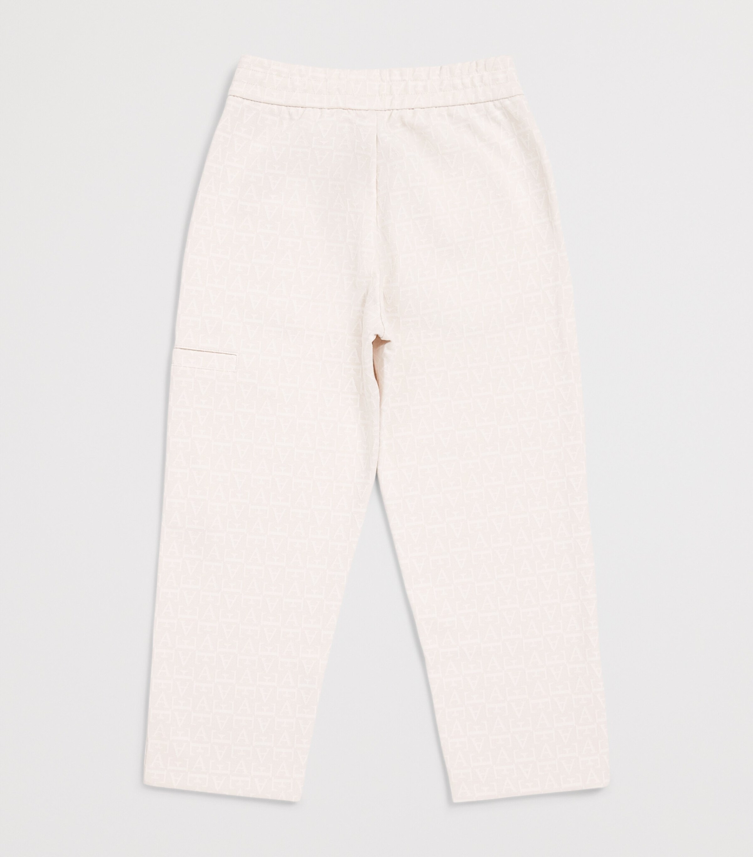 Emporio Armani Kids Jacquard Logo Sweatpants (4-16 Years) White Sand Image 2