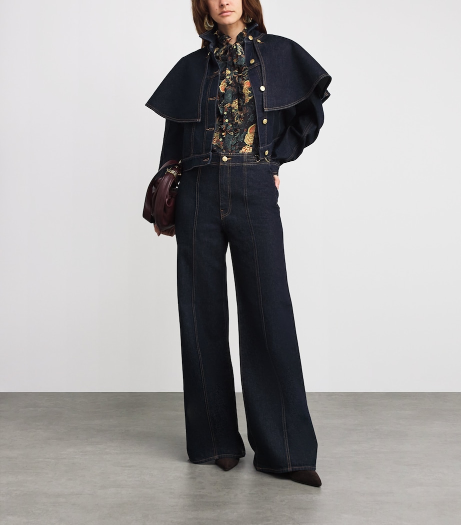 Silk Printed Catroux Blouse NUIT Image 2