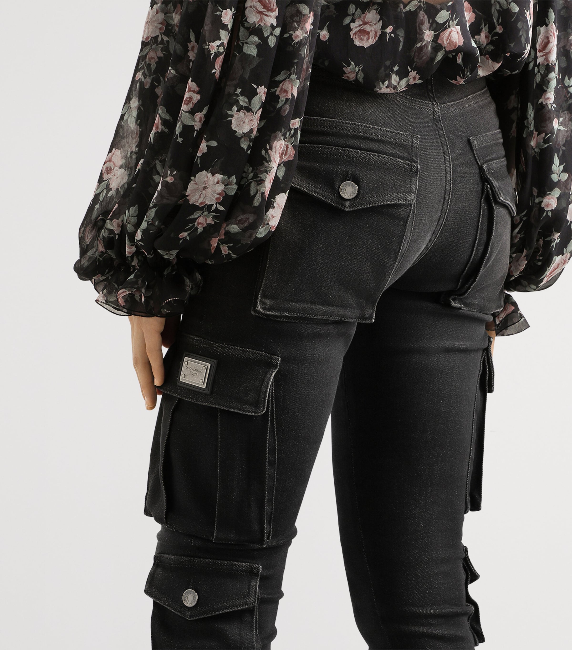 Cargo-Pocket Skinny Jeans S9001-COMB Image 5