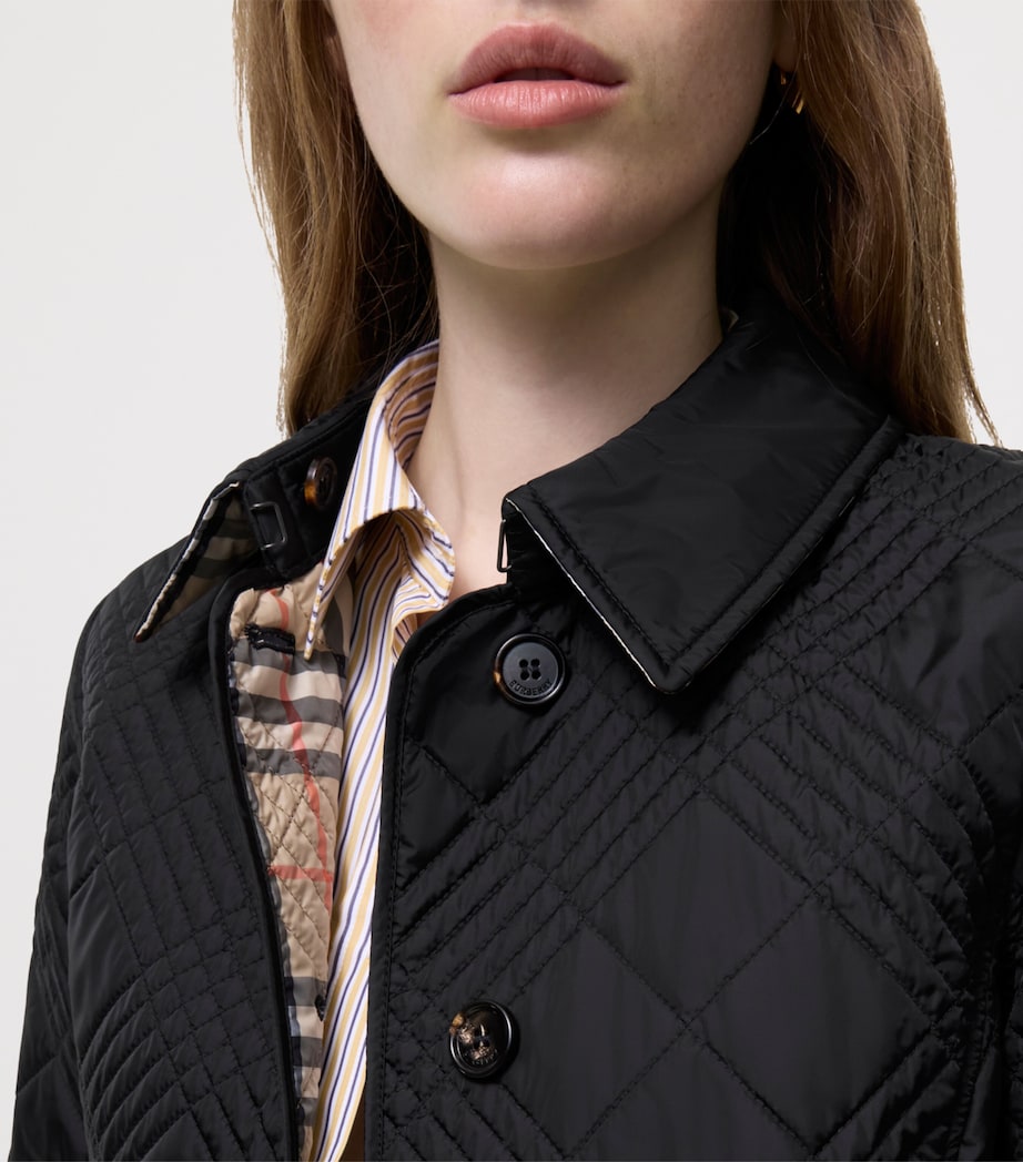 Burberry Womens Quilted Field Jacket Black Image 4