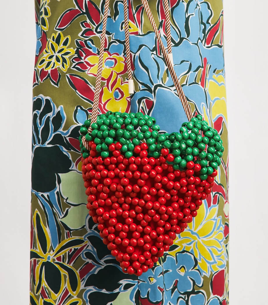 ALEMAIS Mini Beaded Strawberry Shoulder Bag Red Image 4