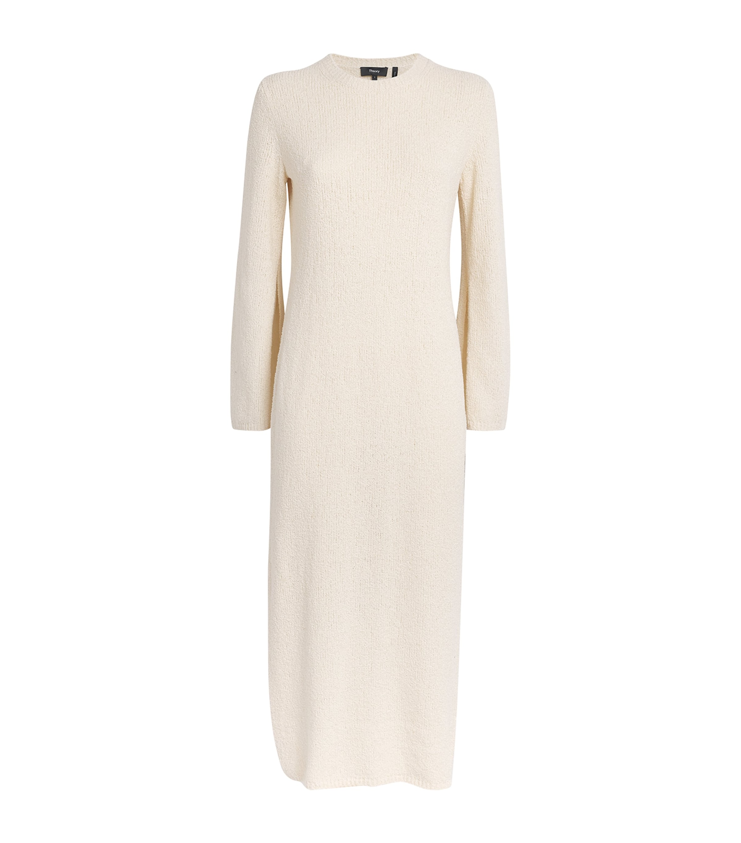 Theory Organic Cotton-blend Bouclé Midi Dress In Ivory