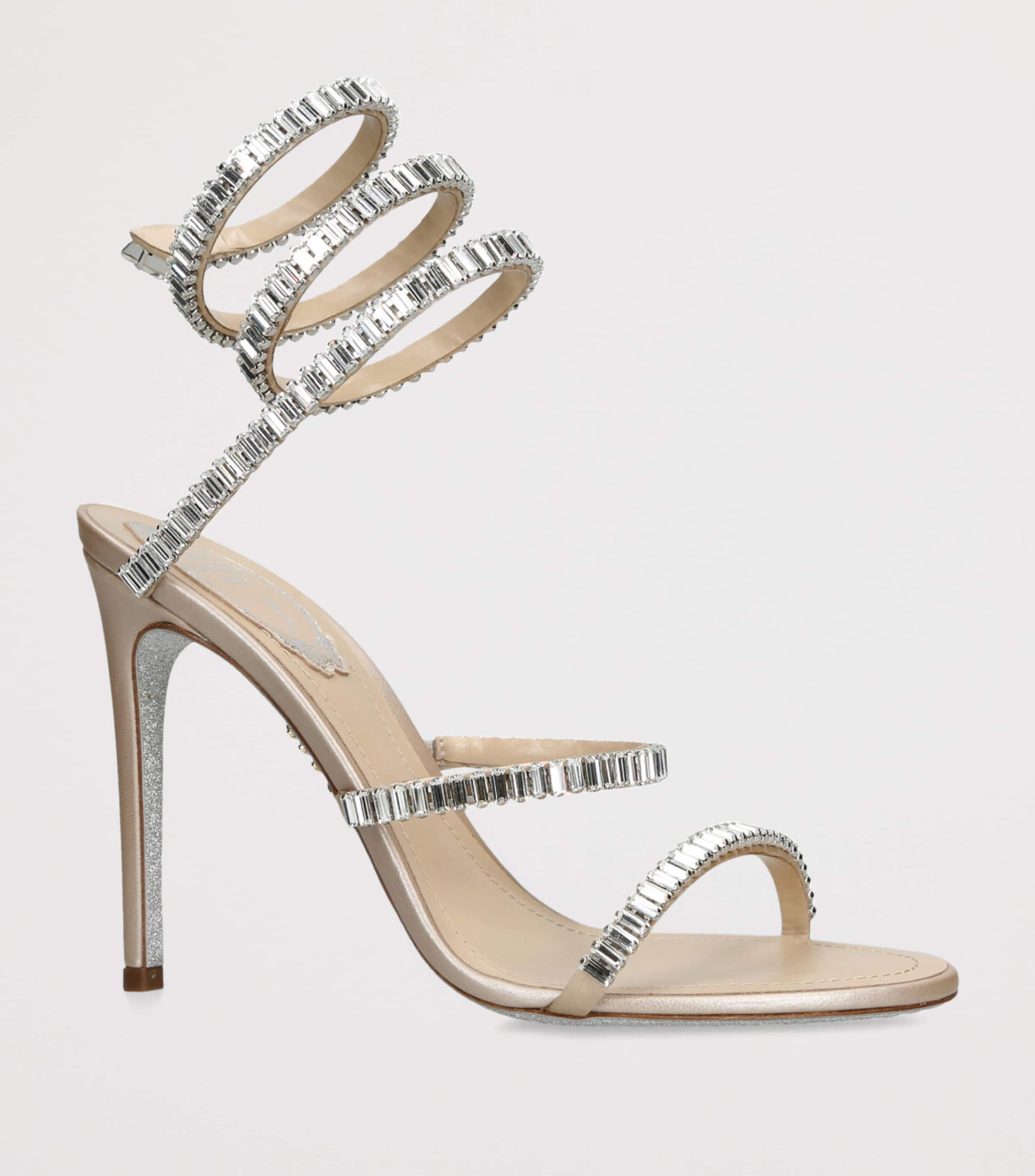 Embellished Cleo Spark Sandals 105 BEIGE COMB Image 3