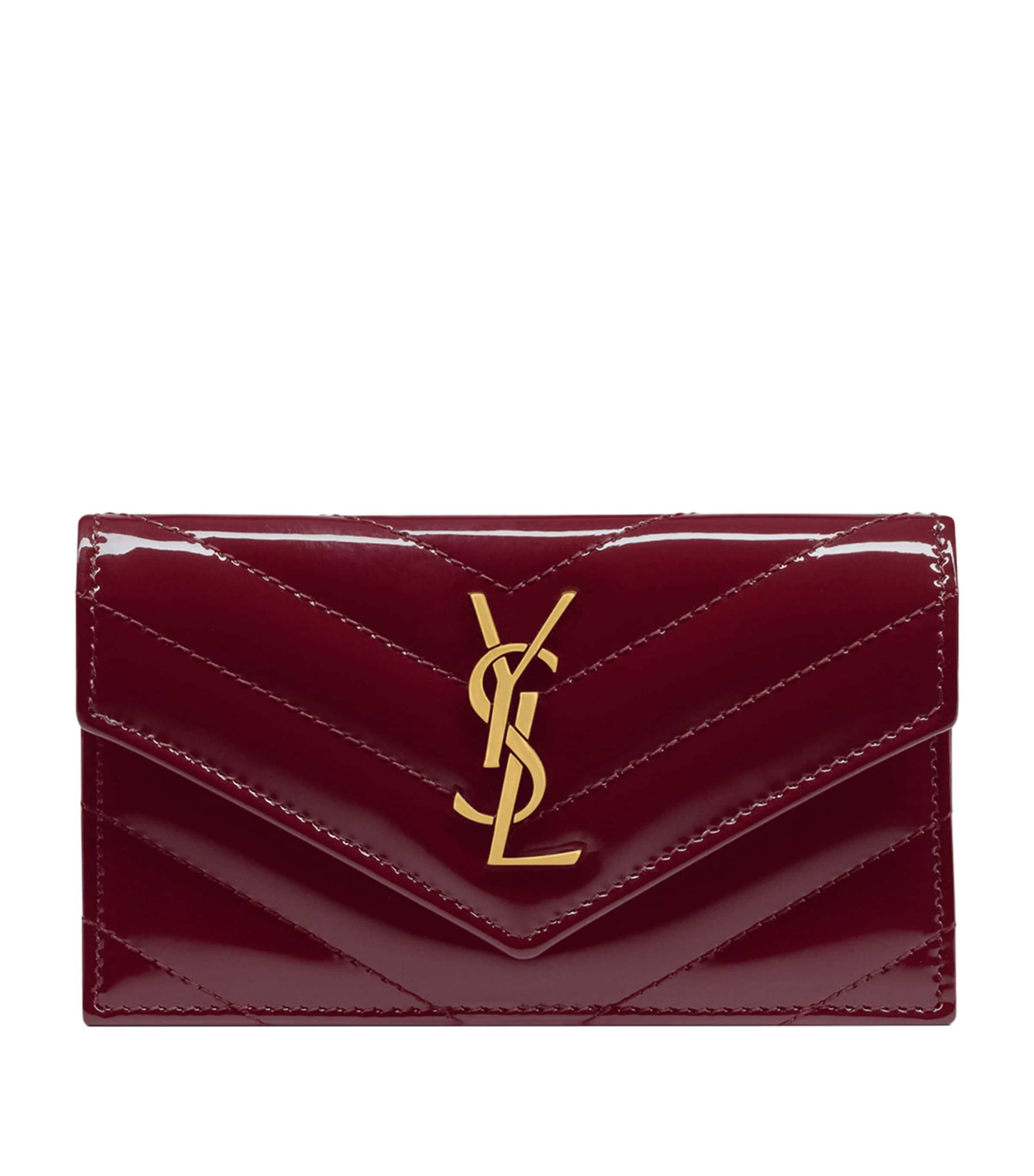 Saint Laurent Cassandre Matelassé Fragments Purse In Red