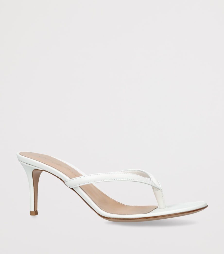 Gianvito Rossi Leather Calypso Sandals 70 White Image 3