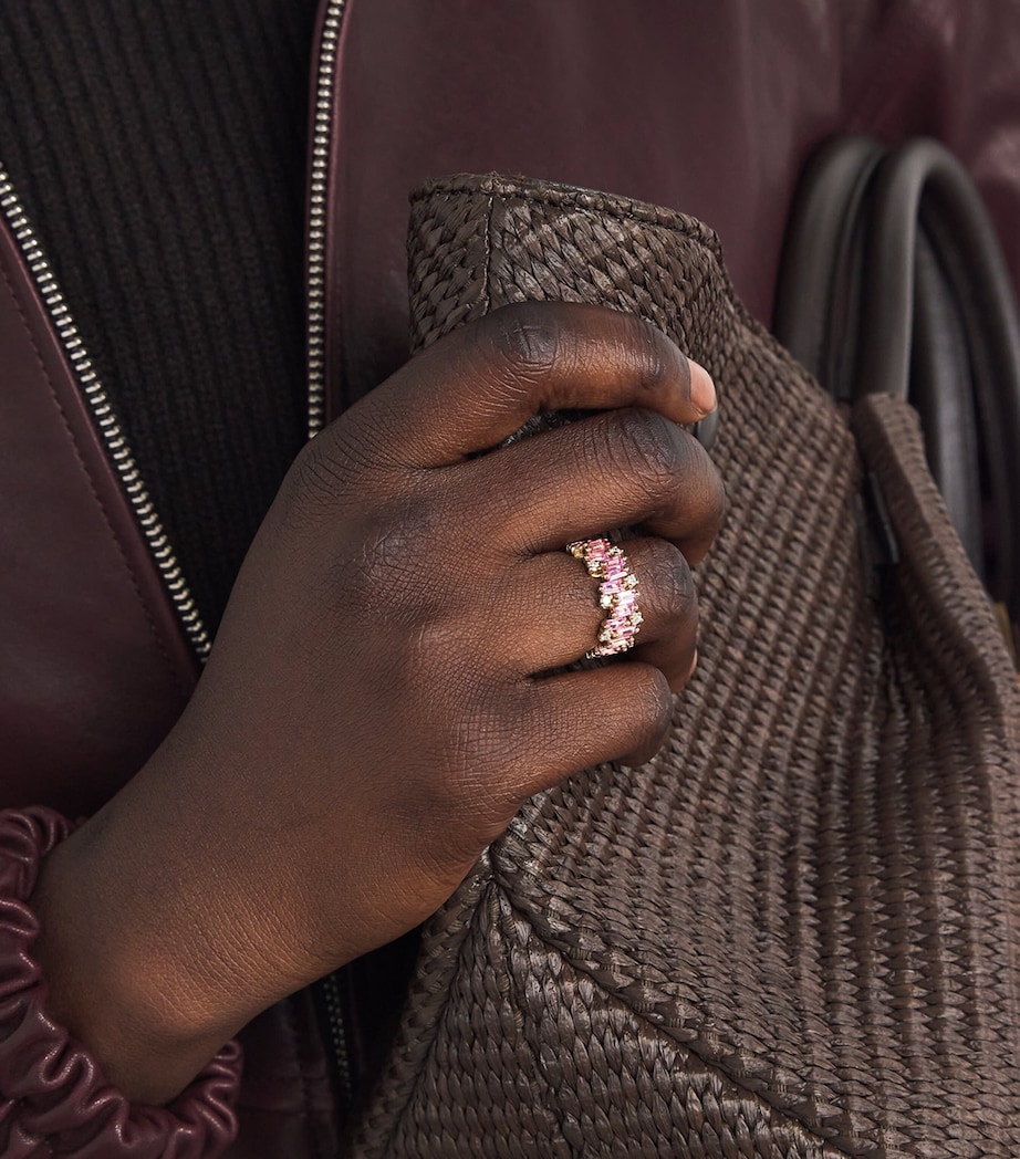 Rose Gold and Sapphire Audrey Shimmer Eternity Ring 18K RG/P Image 2