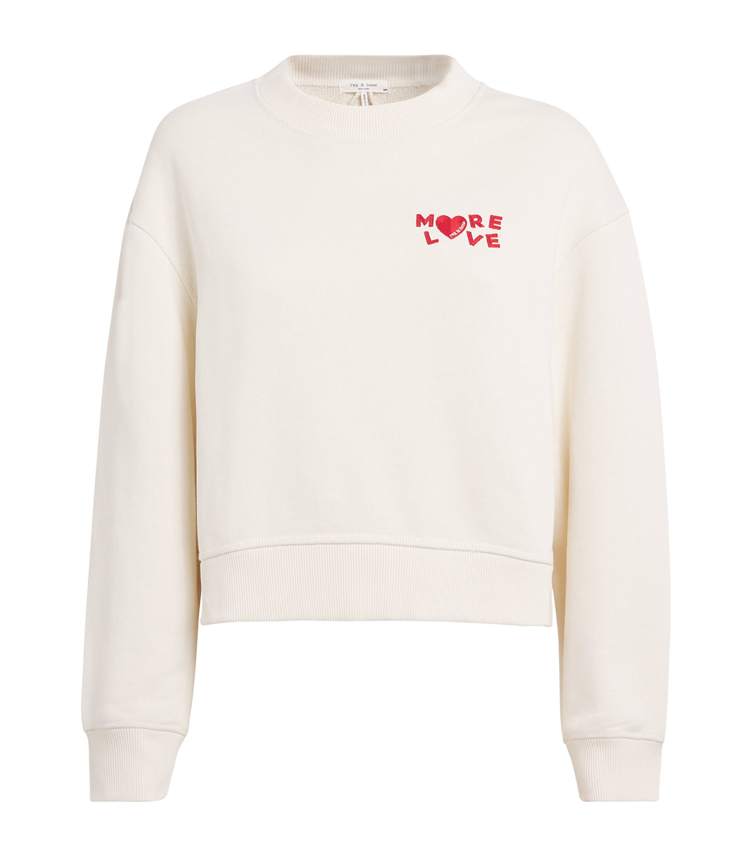 Embroidered More Love Sweatshirt IVORY Image 1